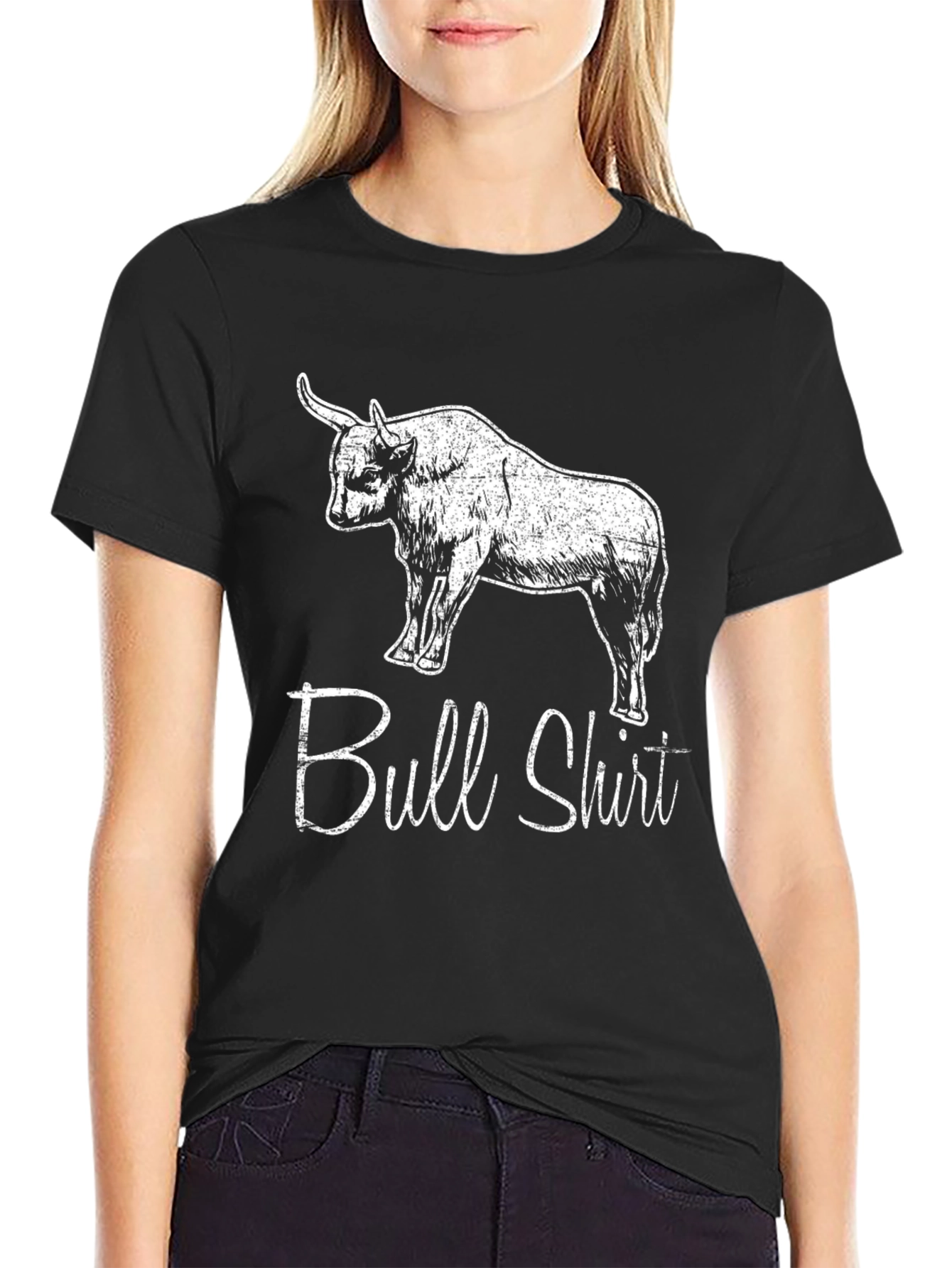 Black Bull Shirt - Funny Graphic Tee view 2