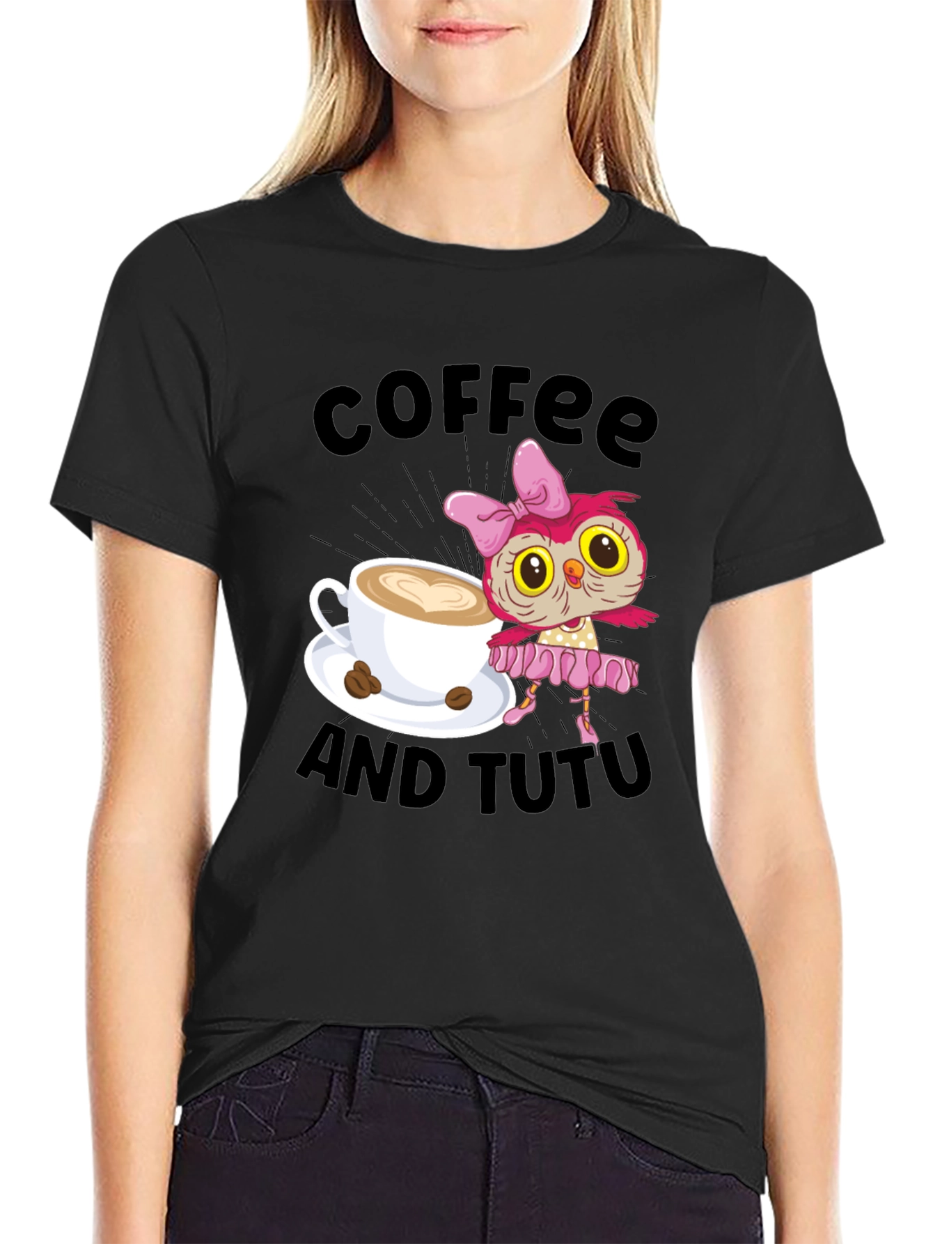 Black Coffee and Tutu Graphic Tee view 2