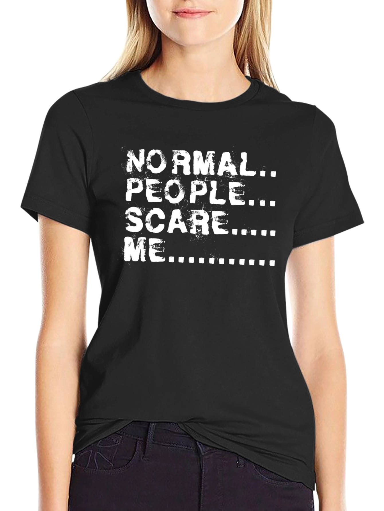 Black Normal People Scare Me Graphic Tee view 2