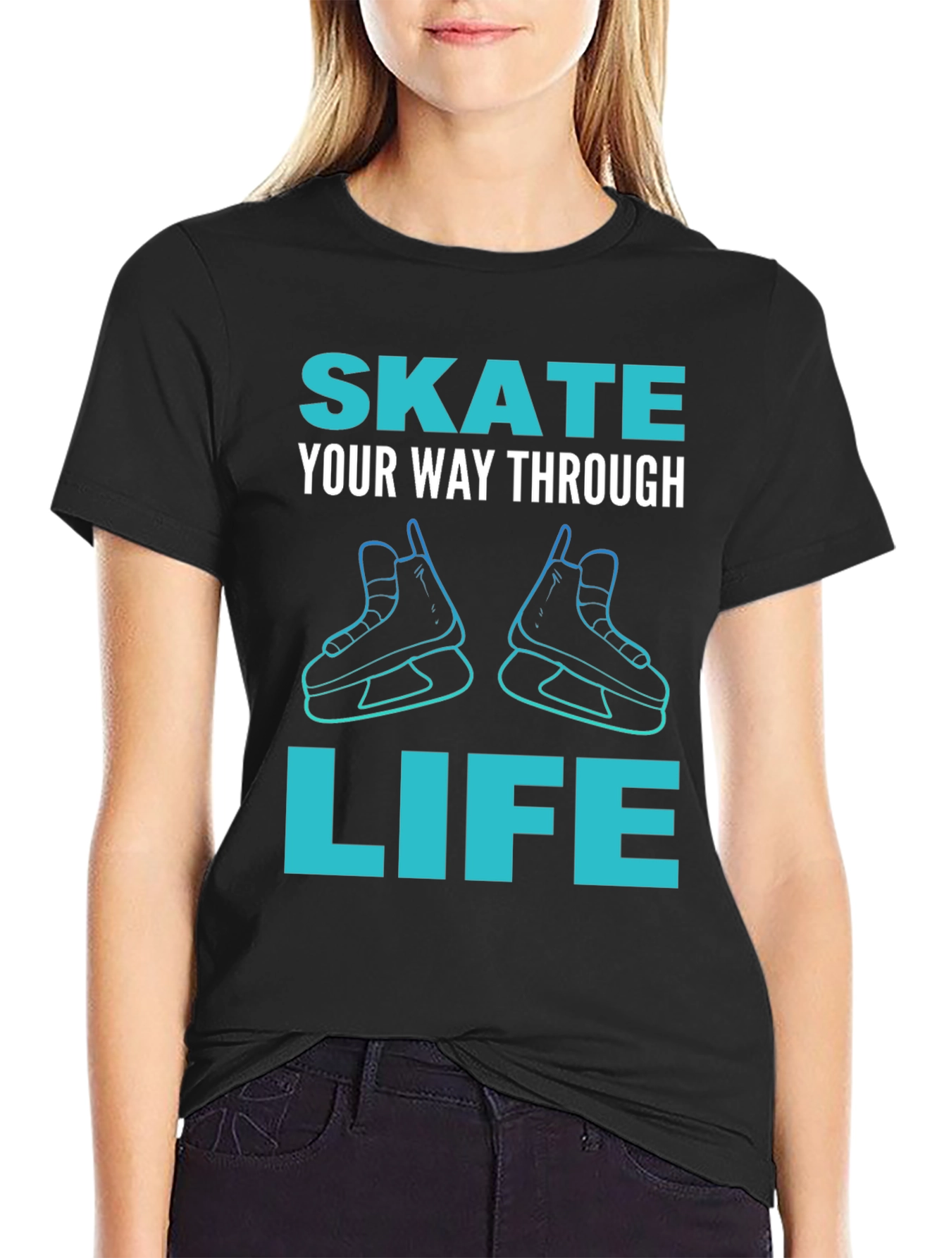 Black Skate Through Life Graphic Tee view 2