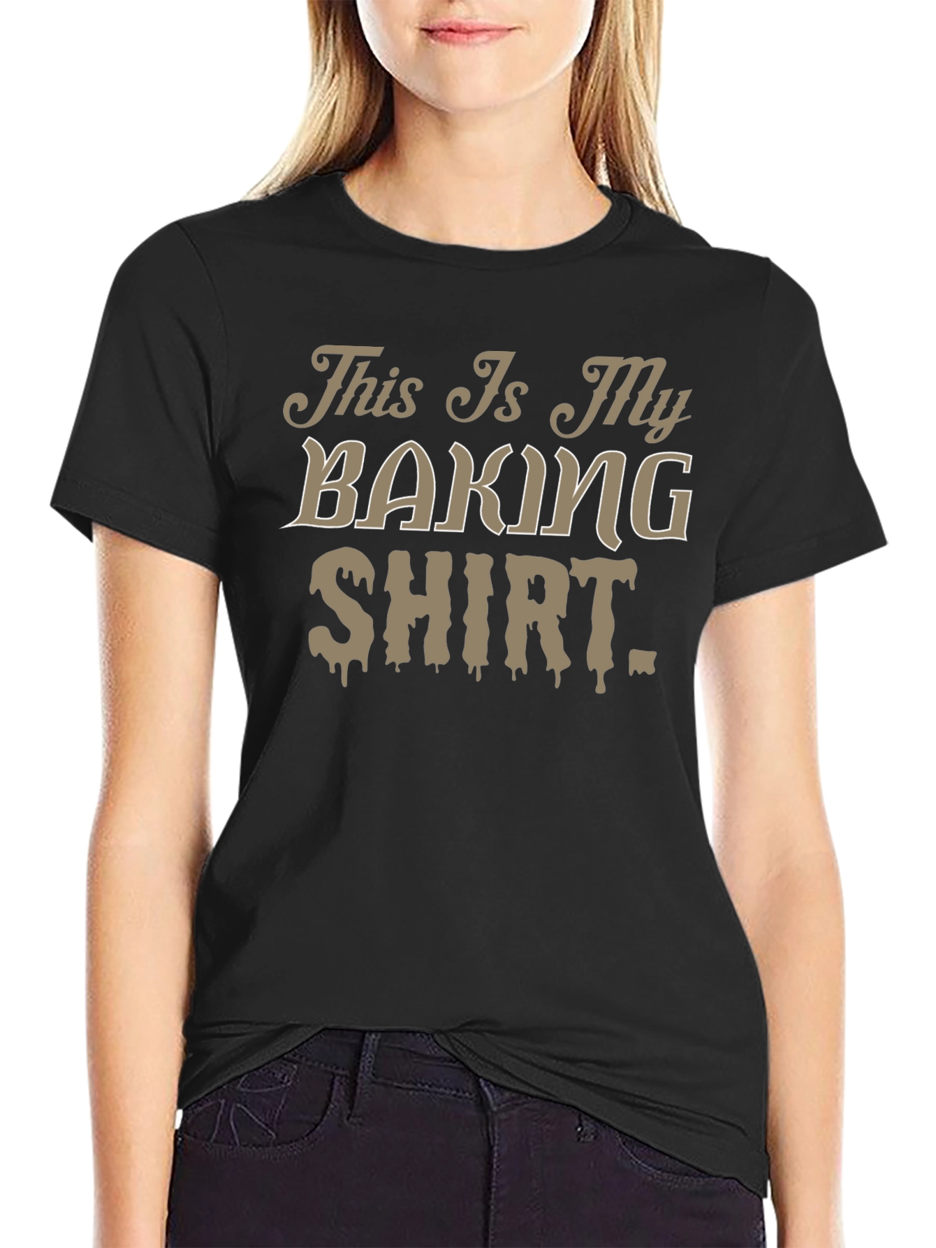 Black This Is My Baking Shirt - Funny Novelty Tee view 2