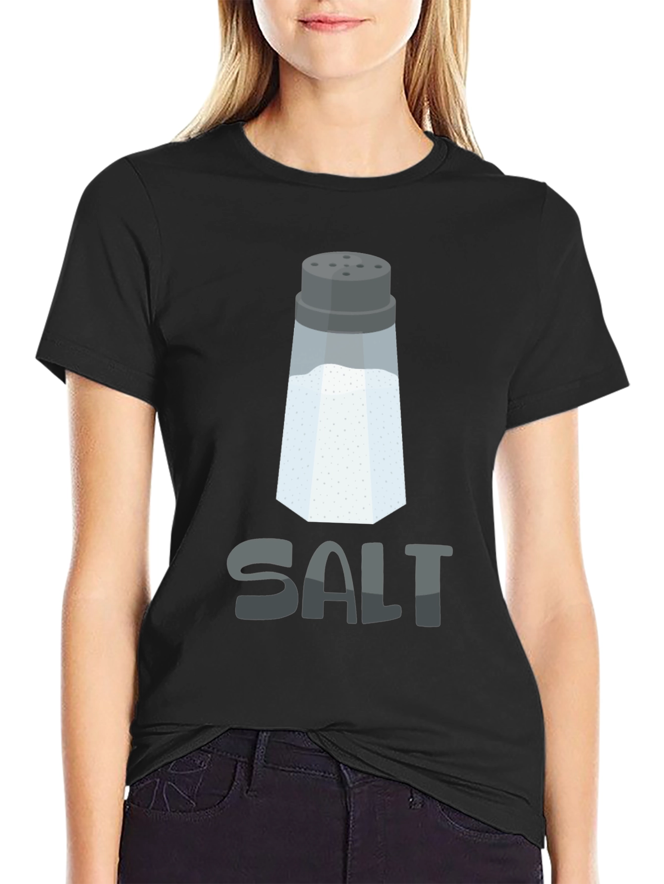 Black Salt Graphic Tee - Funny Pun T-Shirt view 2