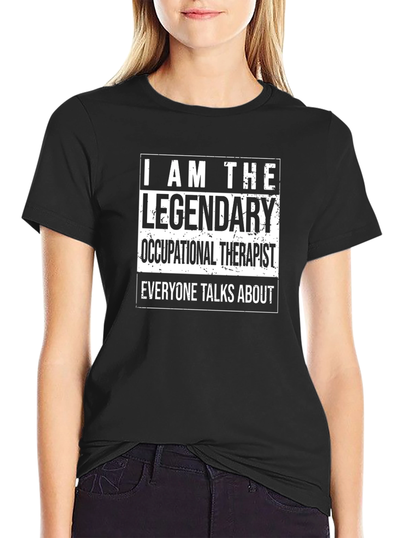 Black Legendary Occupational Therapist T-Shirt view 2