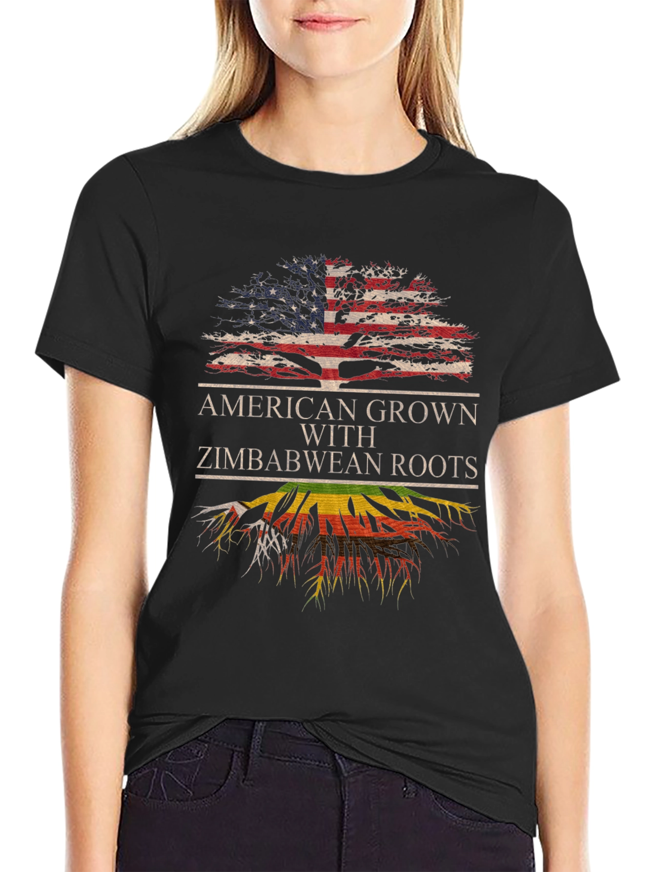 American Grown Zimbabwean Roots Graphic Tee - 2