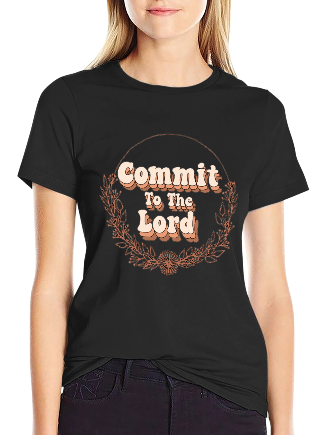 Black Commit To The Lord T-Shirt view 2