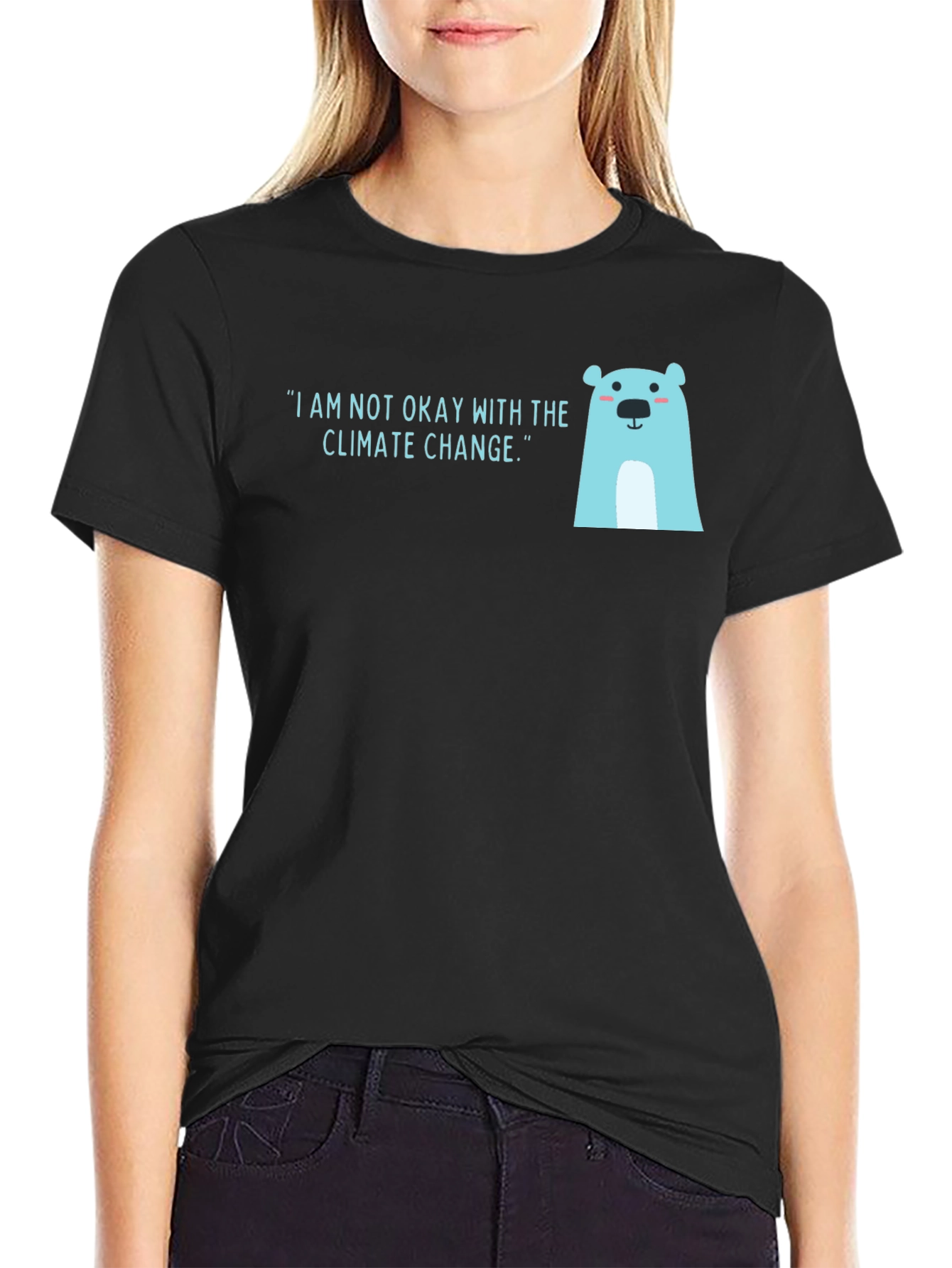 Black Climate Change Awareness T-Shirt view 2