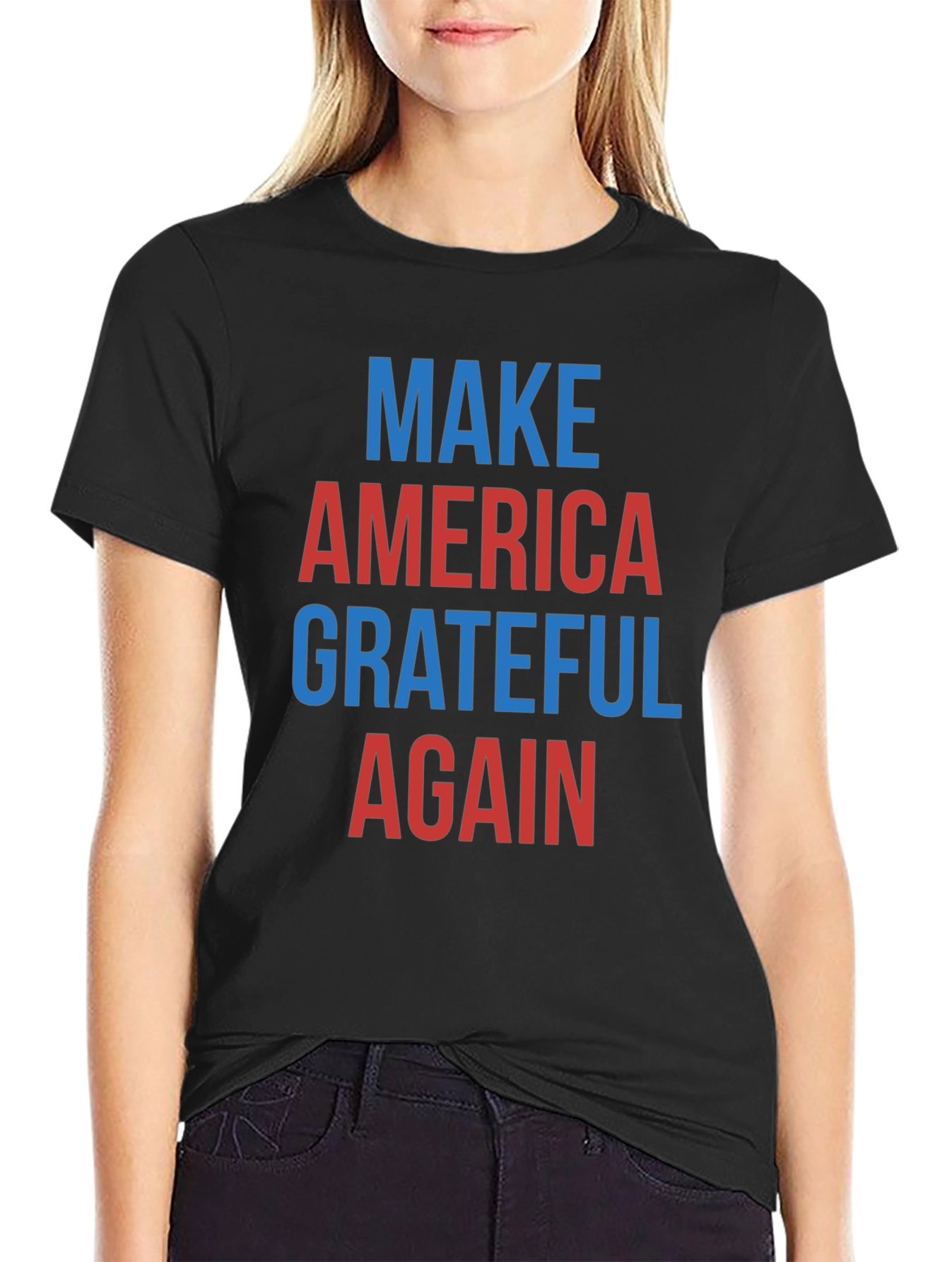 Black Make America Grateful Again T-Shirt view 2