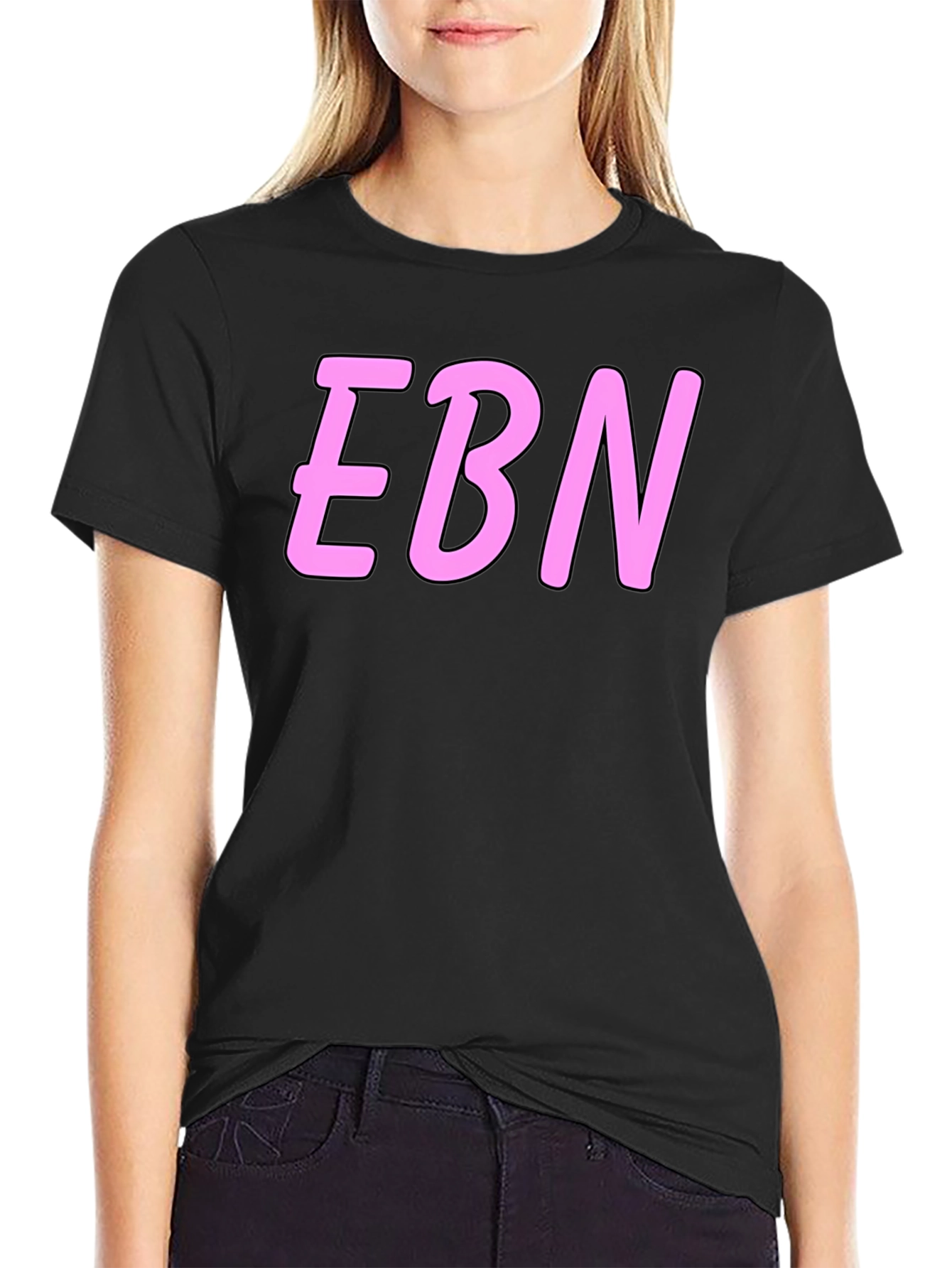 Black EBN Black T-Shirt - Stylish & Comfortable Casual Wear view 2