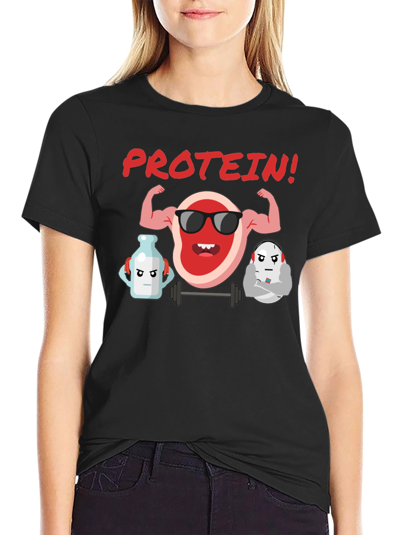 Black Protein Power Gym T-Shirt view 2
