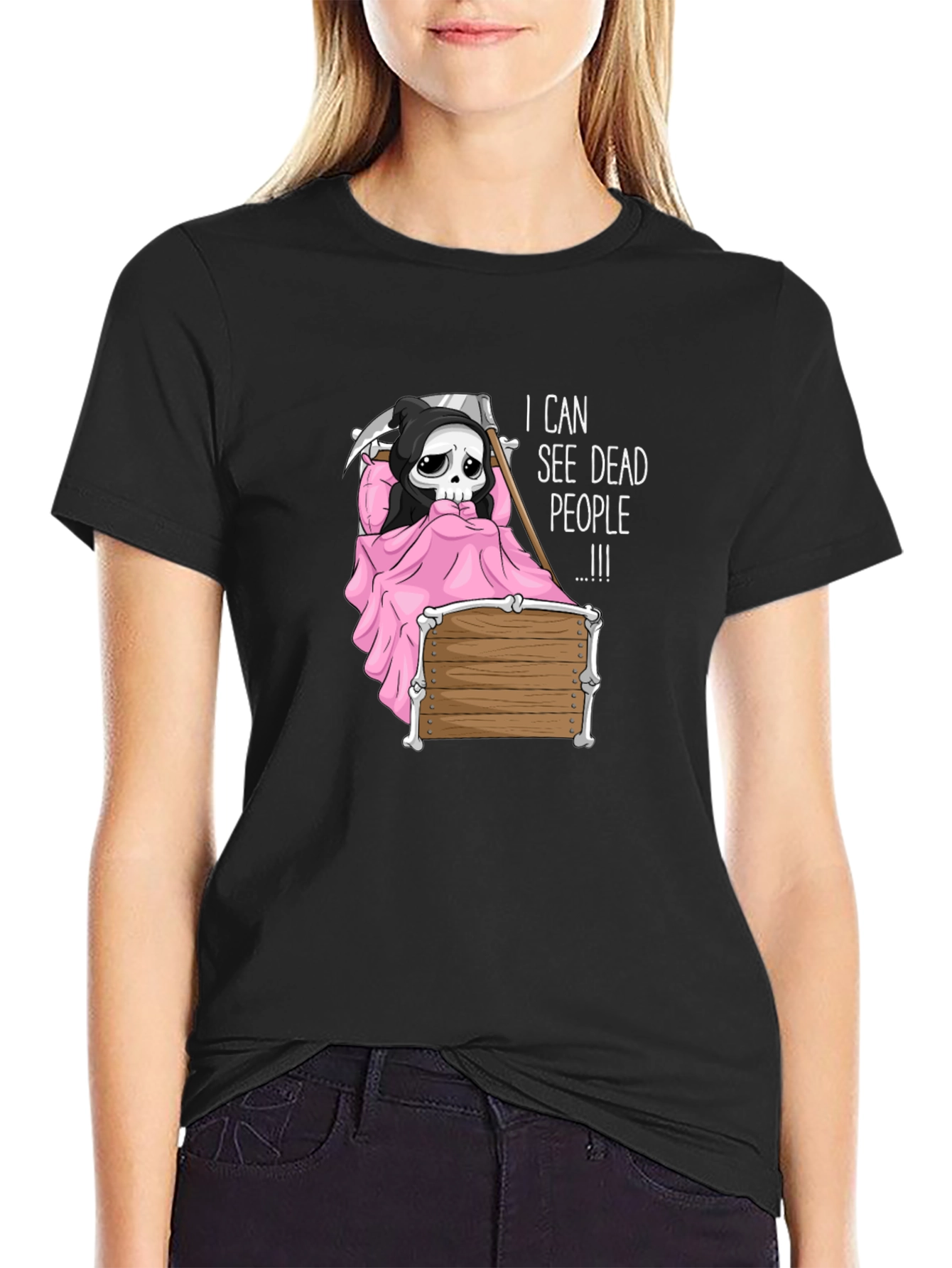 Black I Can See Dead People T-Shirt view 2