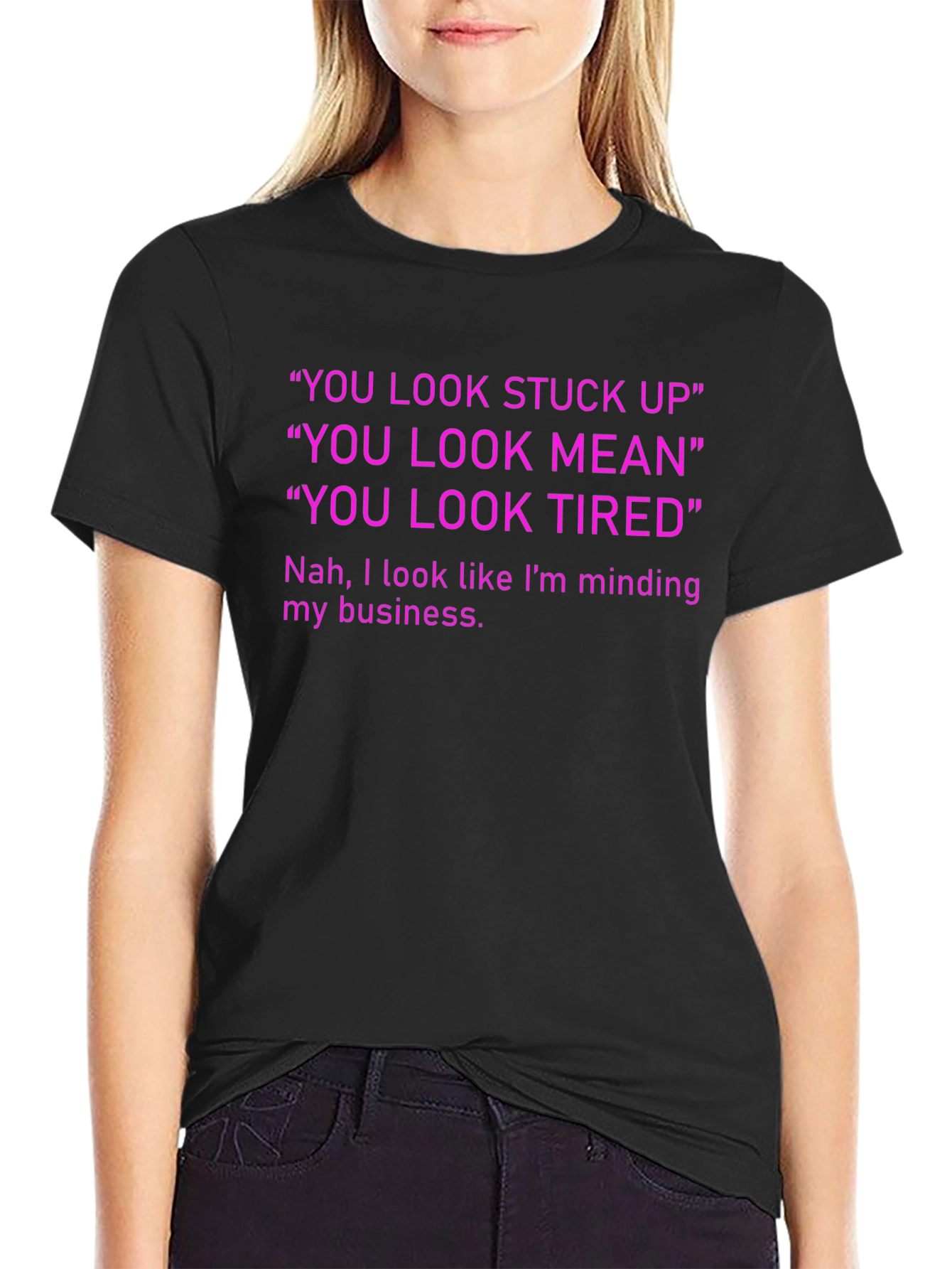 Black Mind Your Business Graphic Tee view 2