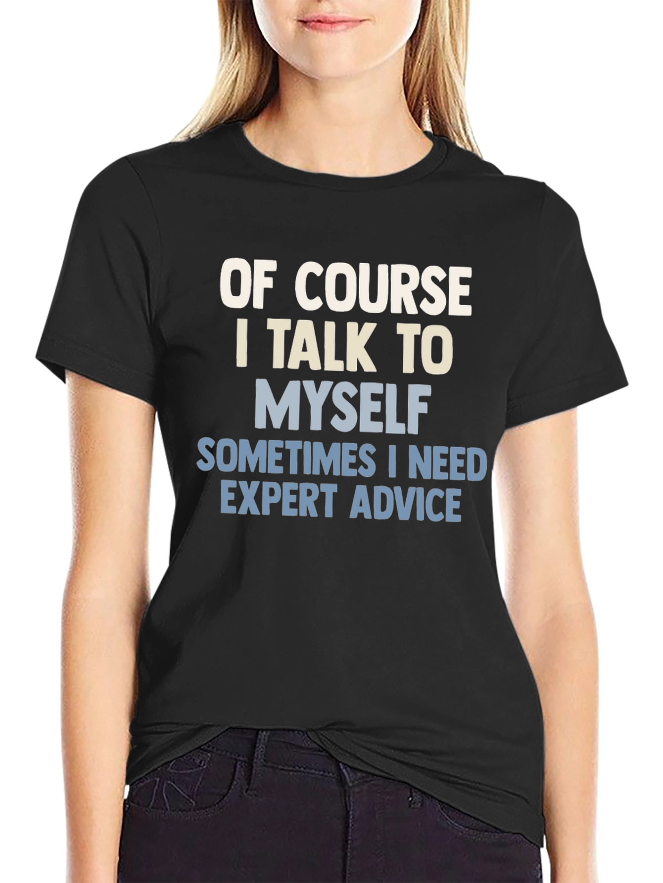 Black Funny Expert Advice T-Shirt view 2