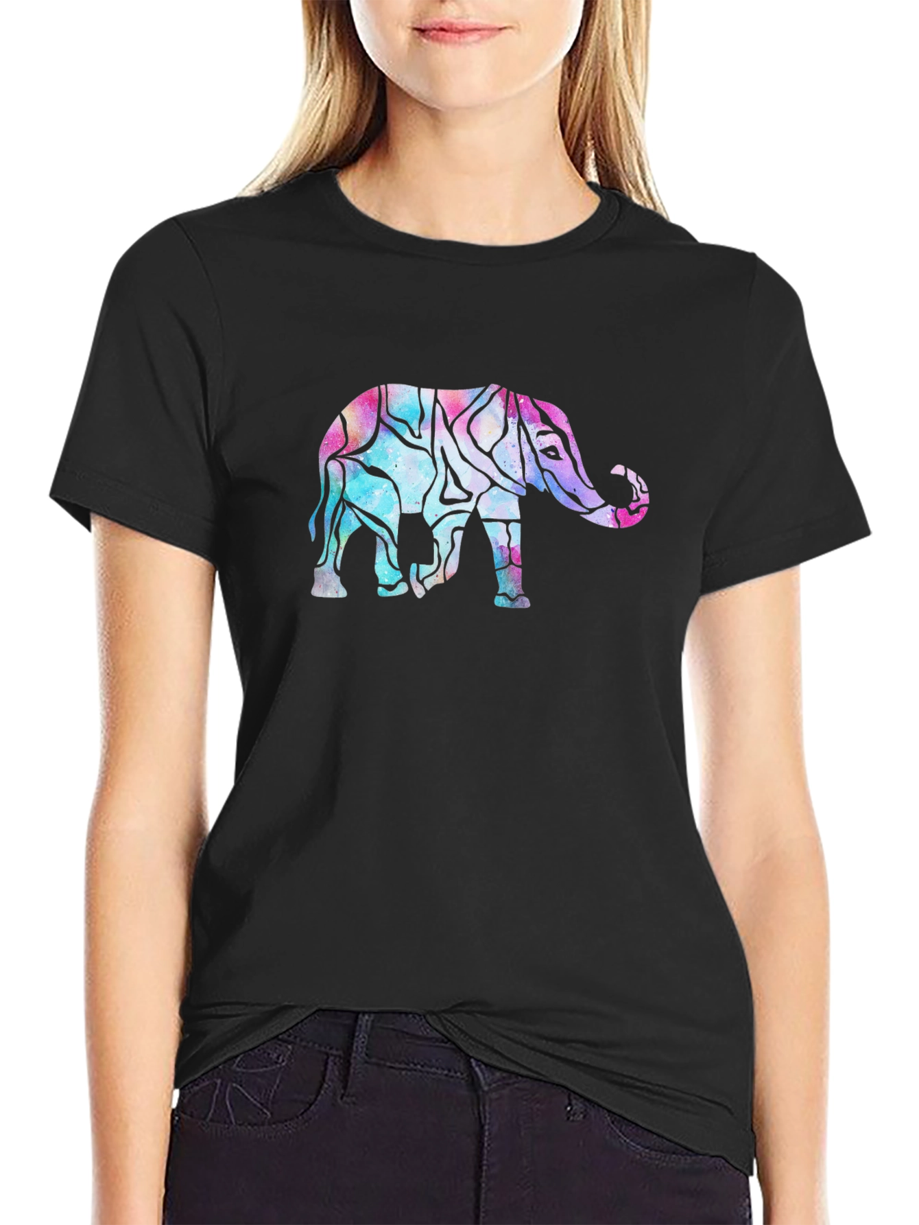 Black Elephant Graphic T-Shirt - Stylish & Unique view 2