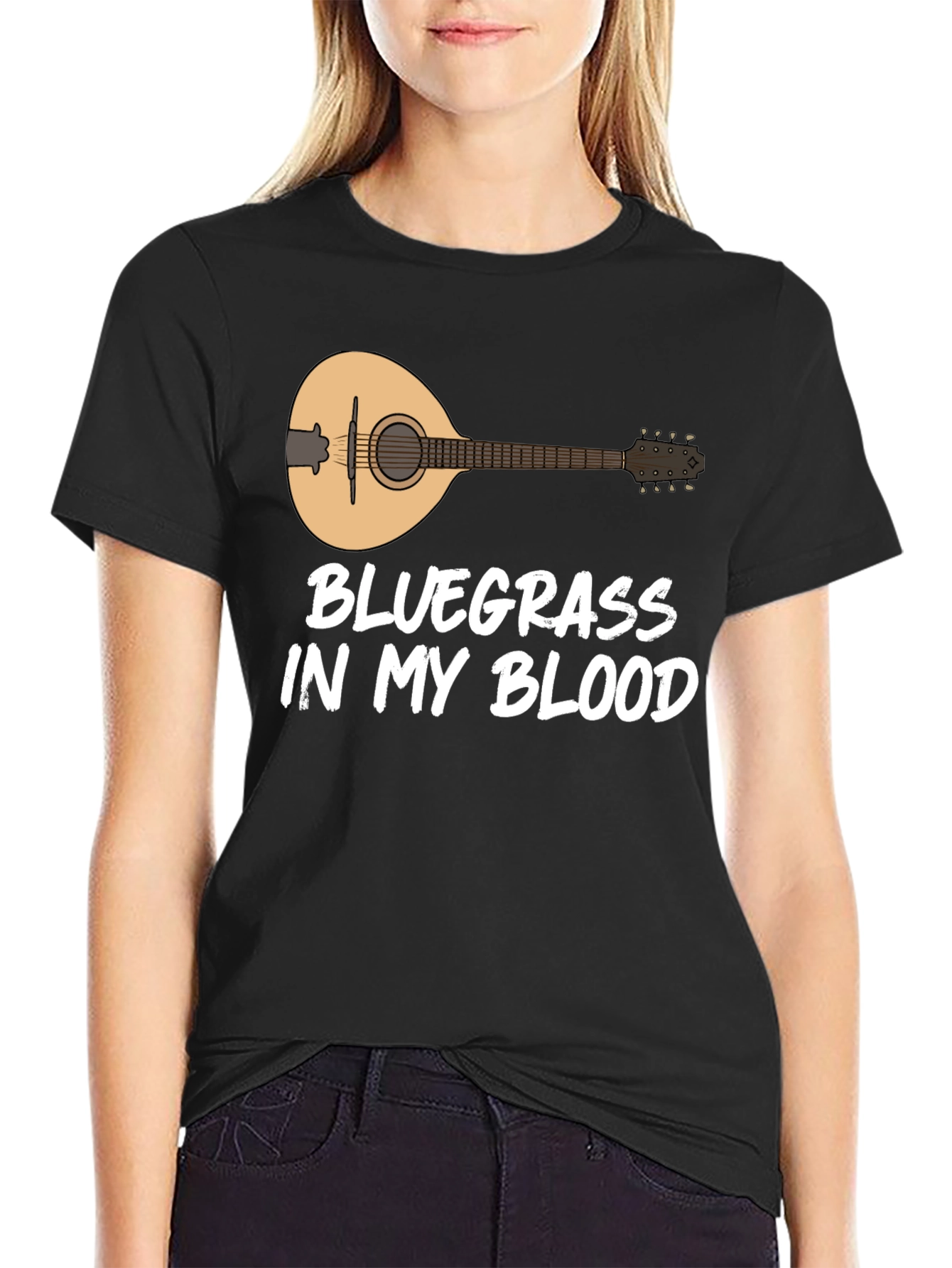 Black Bluegrass In My Blood Graphic Tee view 2