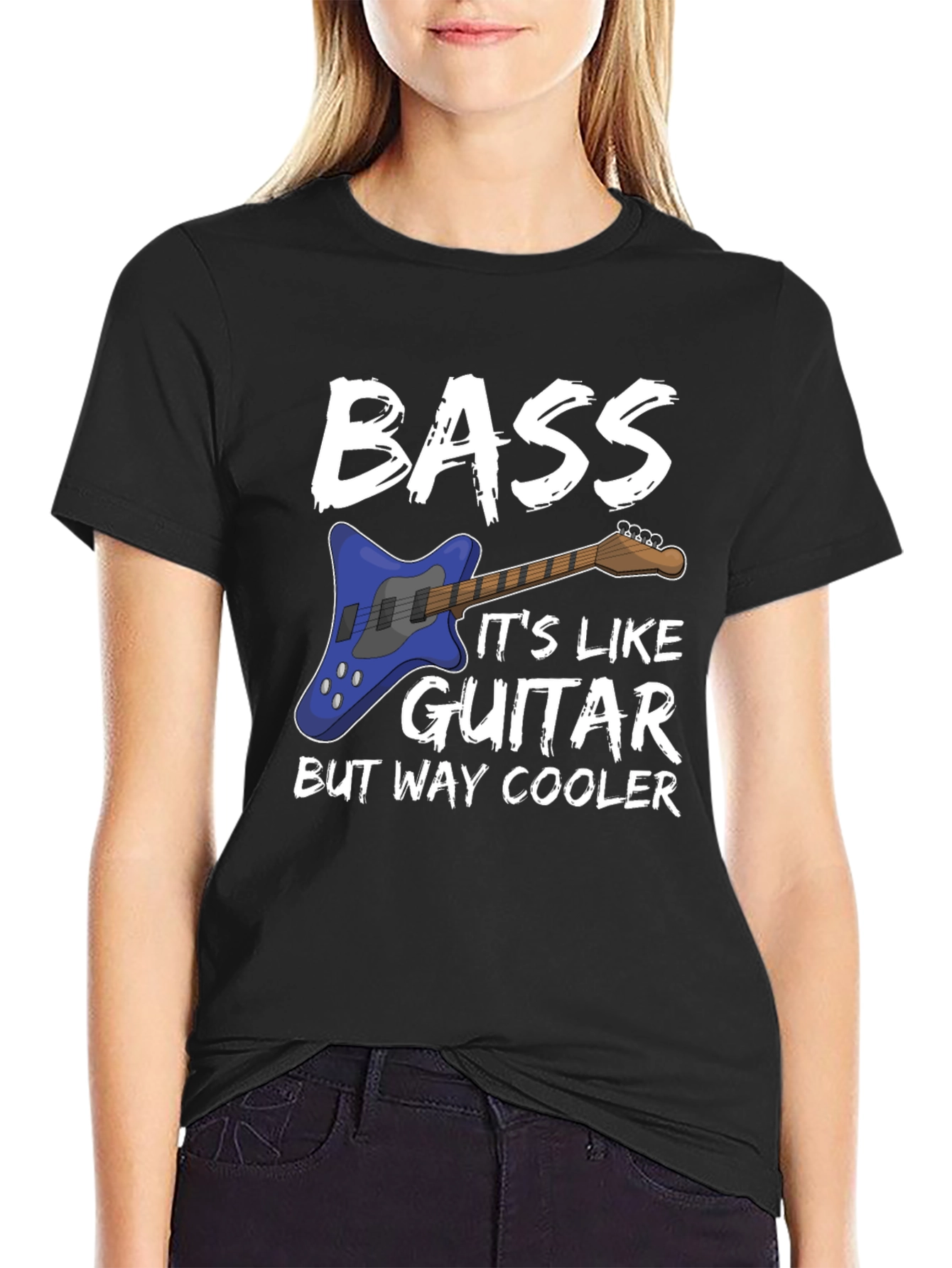Black Bass Guitar Cool T-Shirt view 2