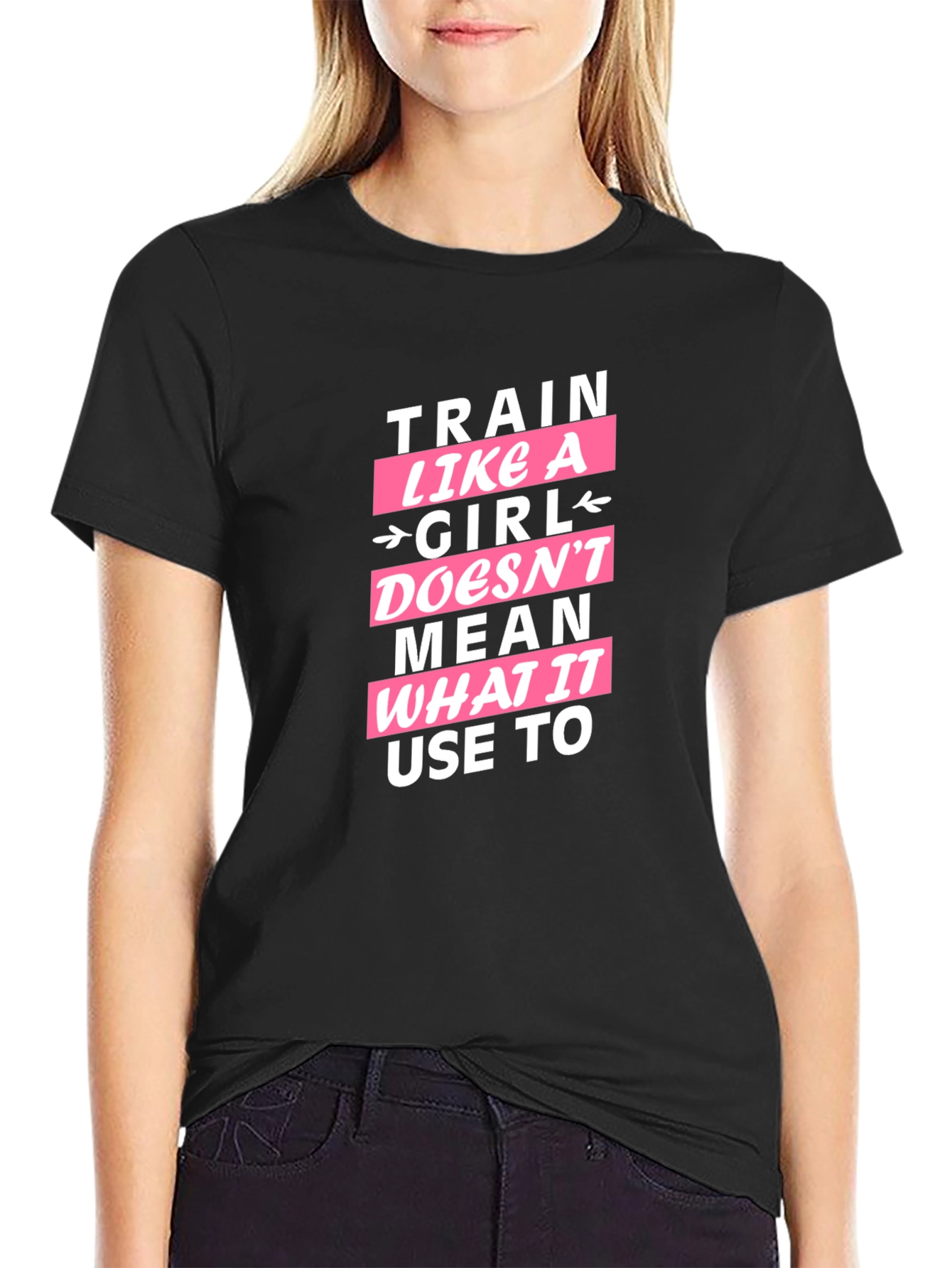 Black Train Like A Girl Graphic Tee view 2
