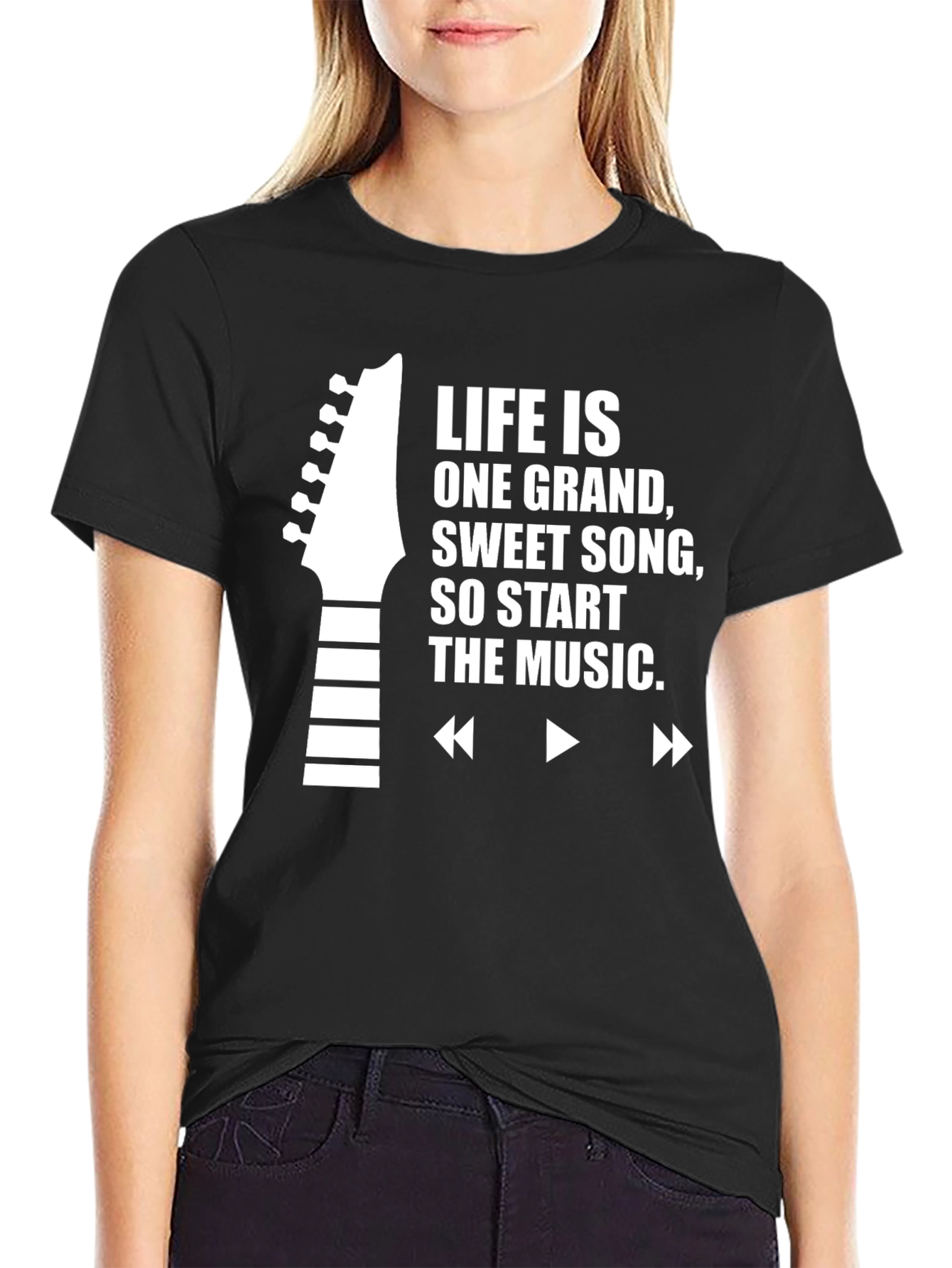 Black Life Is One Grand Song Graphic Tee view 2