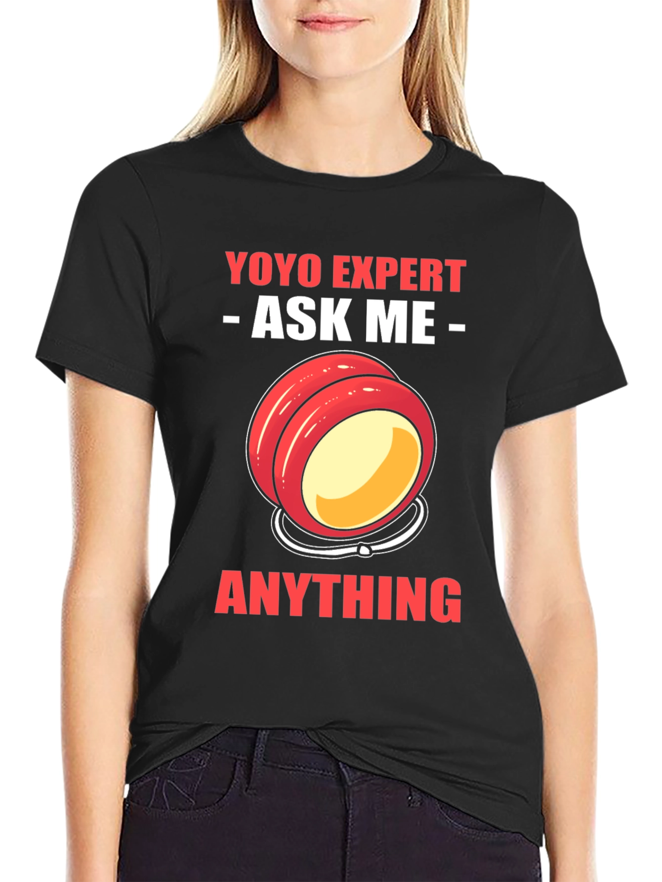 Black Yoyo Expert T-Shirt - Ask Me Anything! view 2