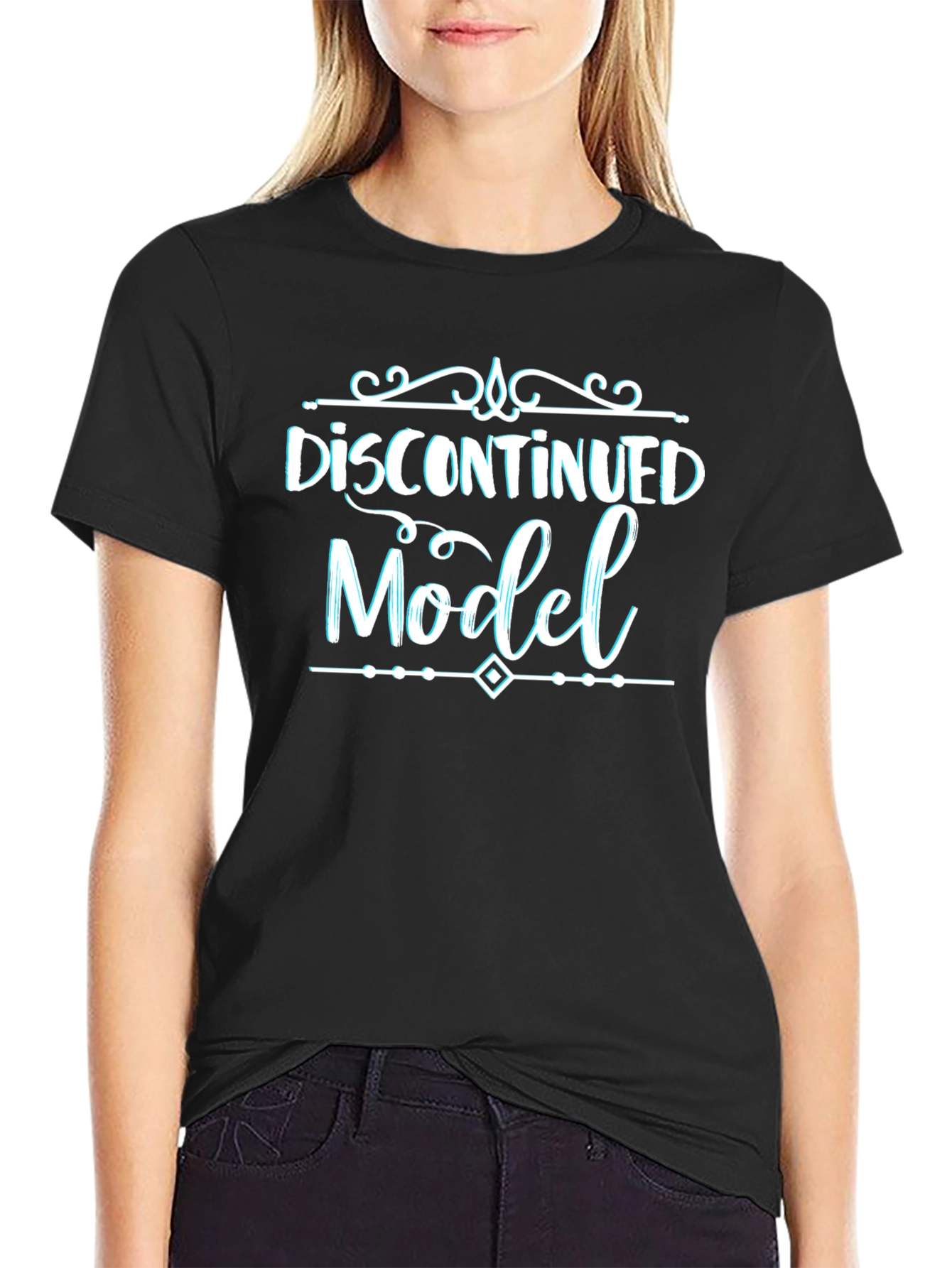 Black Discontinued Model Graphic T-Shirt view 2