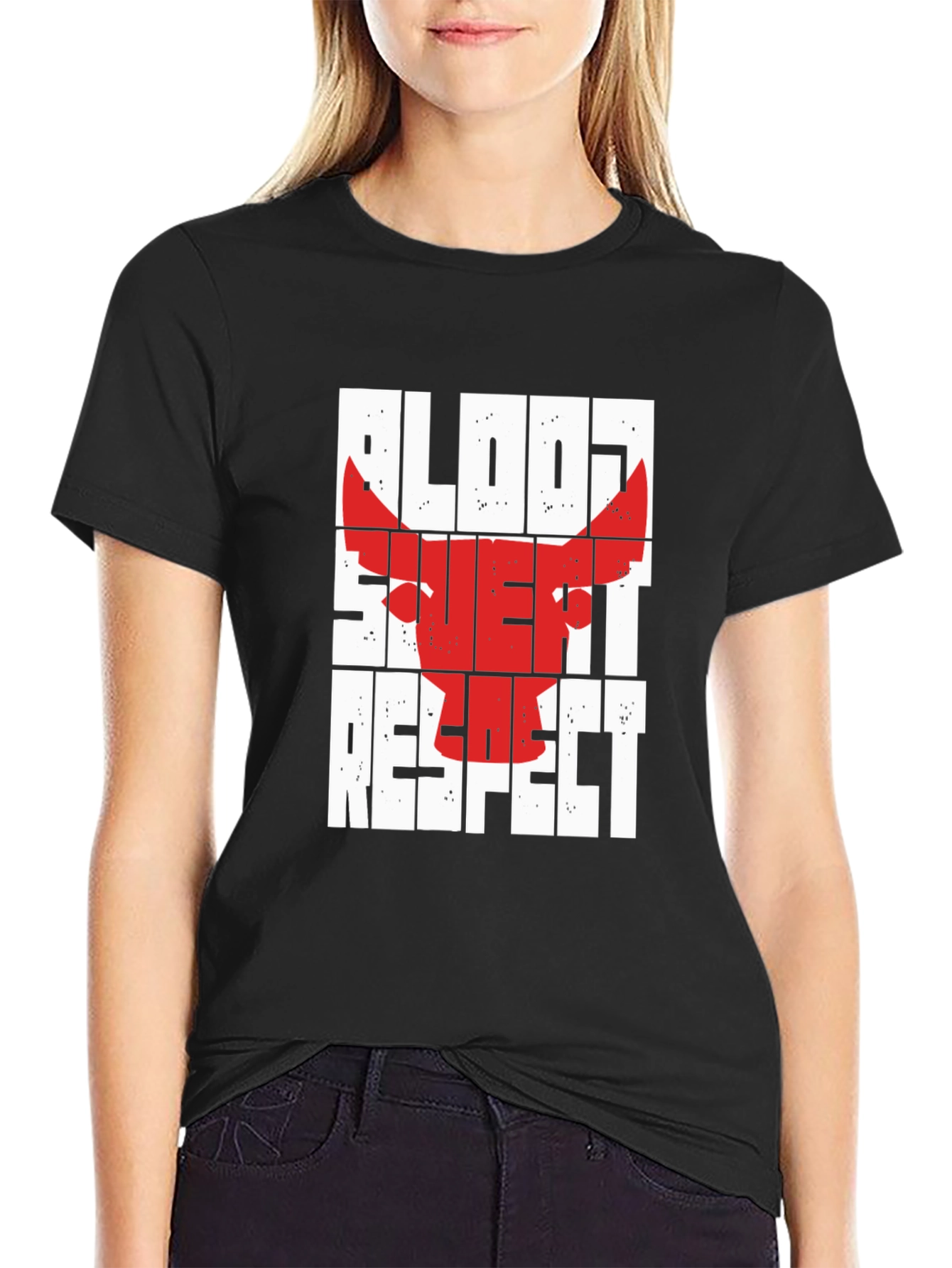 Black Blood Sweat Respect Graphic T-Shirt view 2