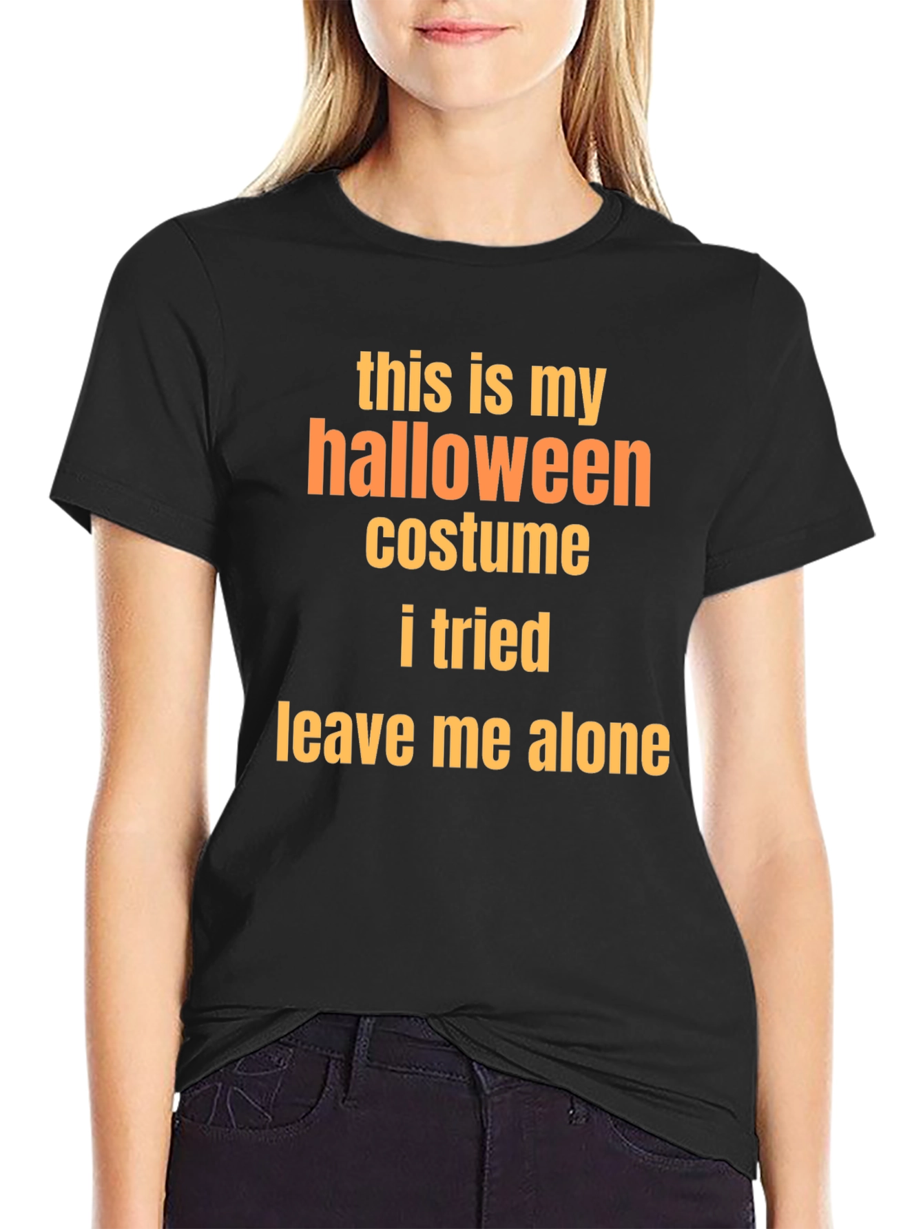 Black Halloween Costume T-Shirt - Funny & Comfy view 2
