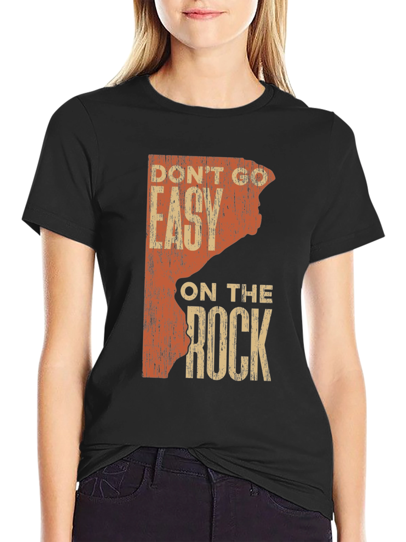 Black Rock Climbing T-Shirt: Don't Go Easy on the Rock view 2