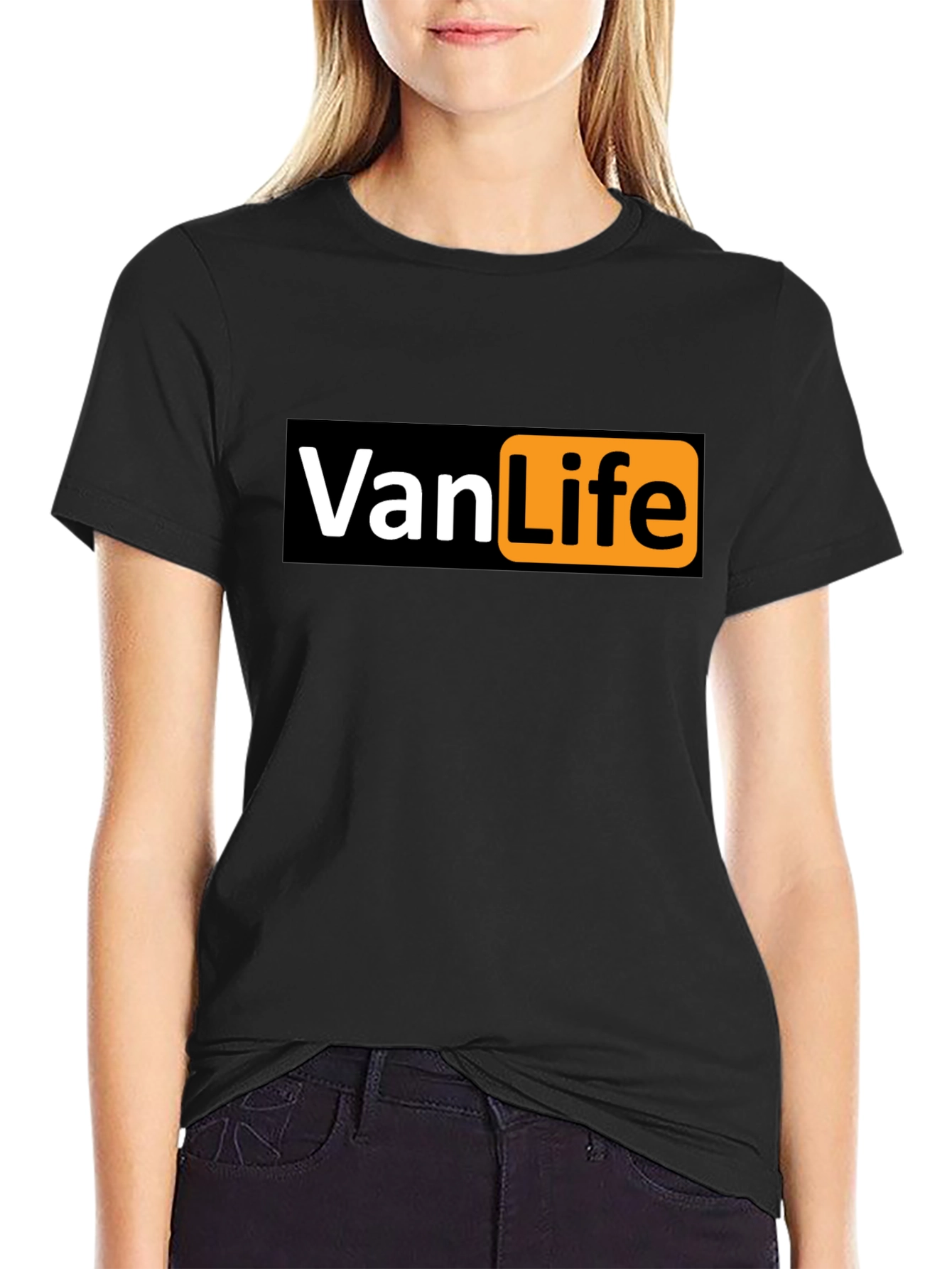 Black Van Life Graphic T-Shirt - Black view 2