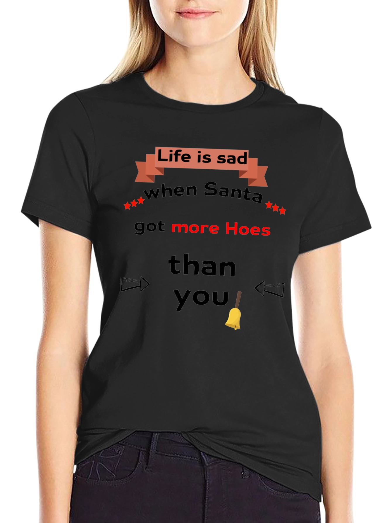 Black Life is Sad Santa T-Shirt view 2