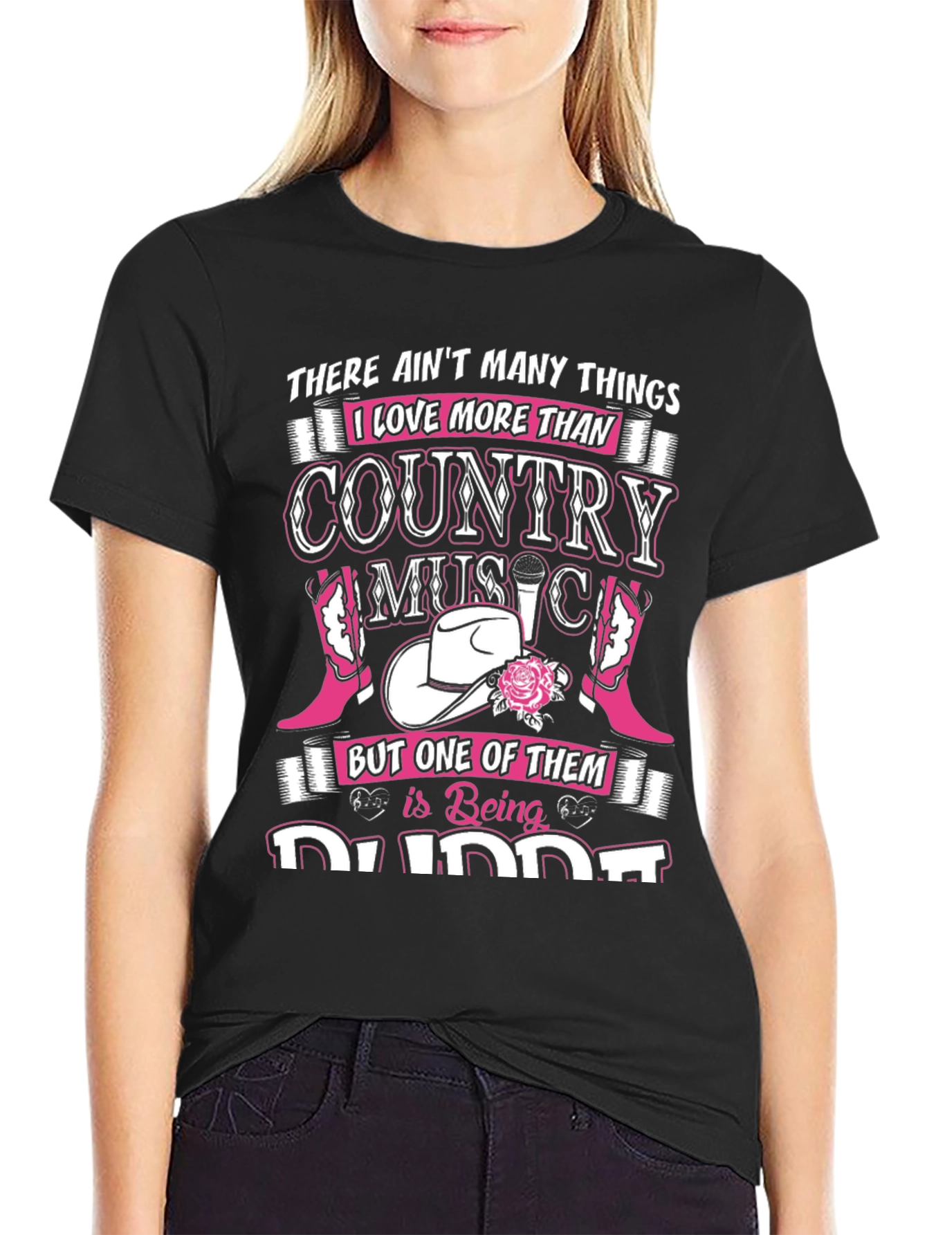 Black Country Music Daddy T-Shirt view 2
