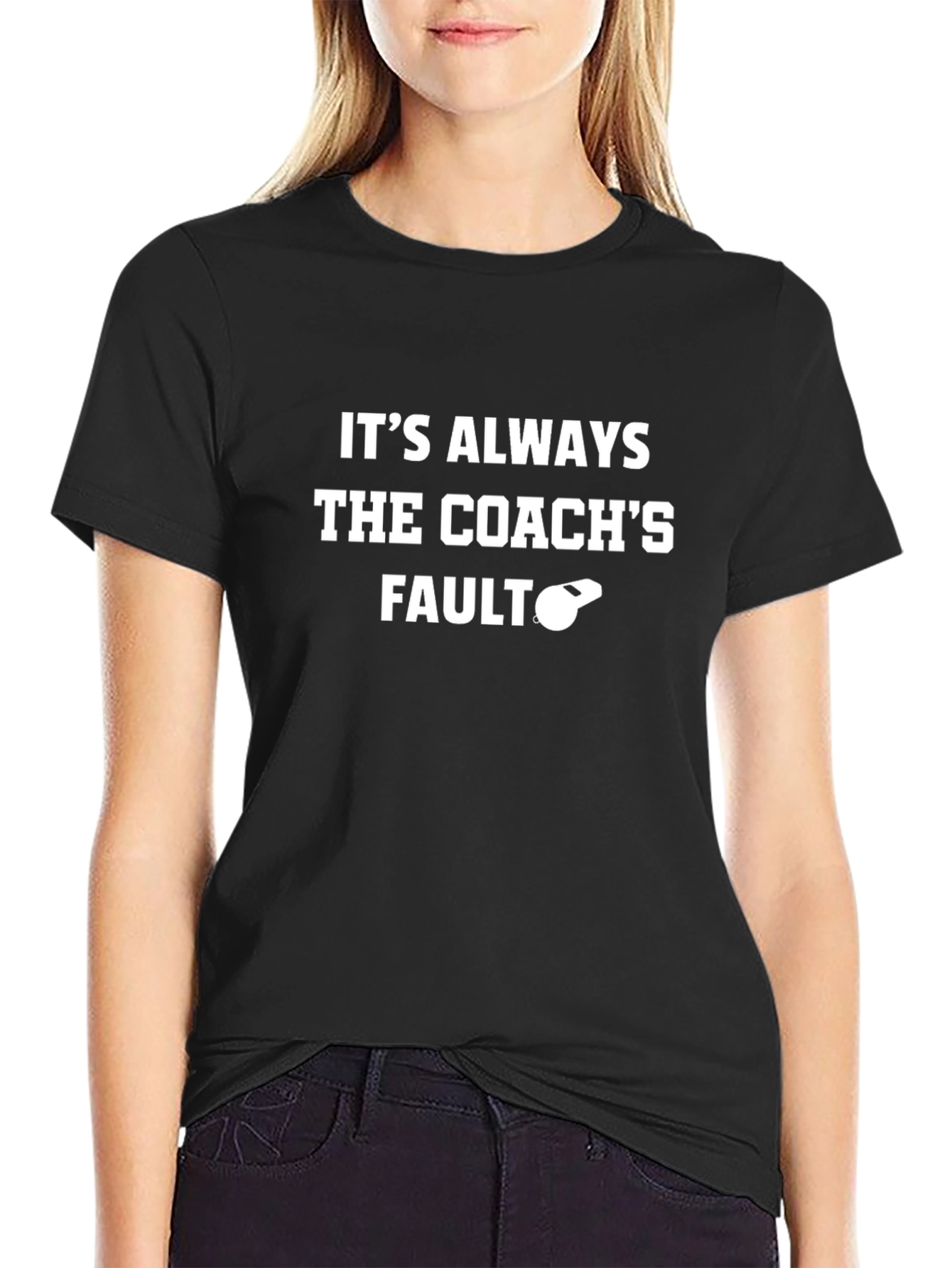 Black Coach's Fault T-Shirt - Funny Sports Tee view 2