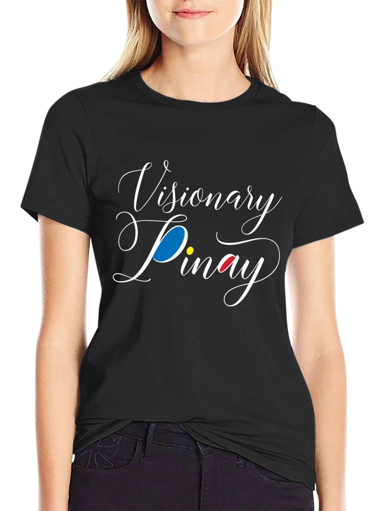 Visionary Pinay Black Graphic T-Shirt - 2