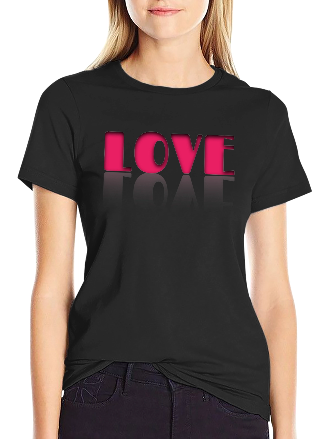 Black Love Graphic Tee - Stylish Men's Black T-Shirt view 2