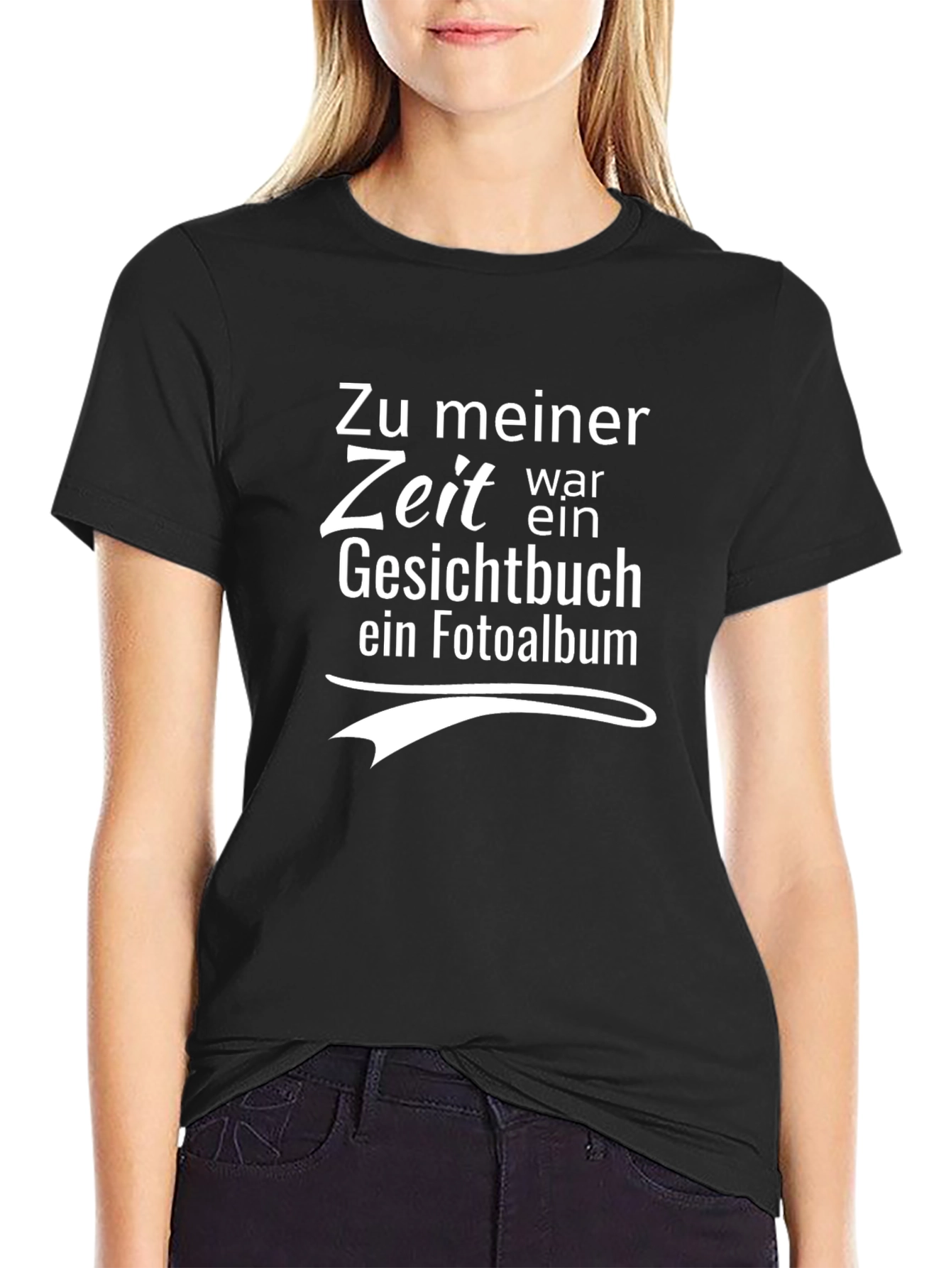 Black Vintage Humor T-Shirt - 'Zu Meiner Zeit' Black Tee view 2