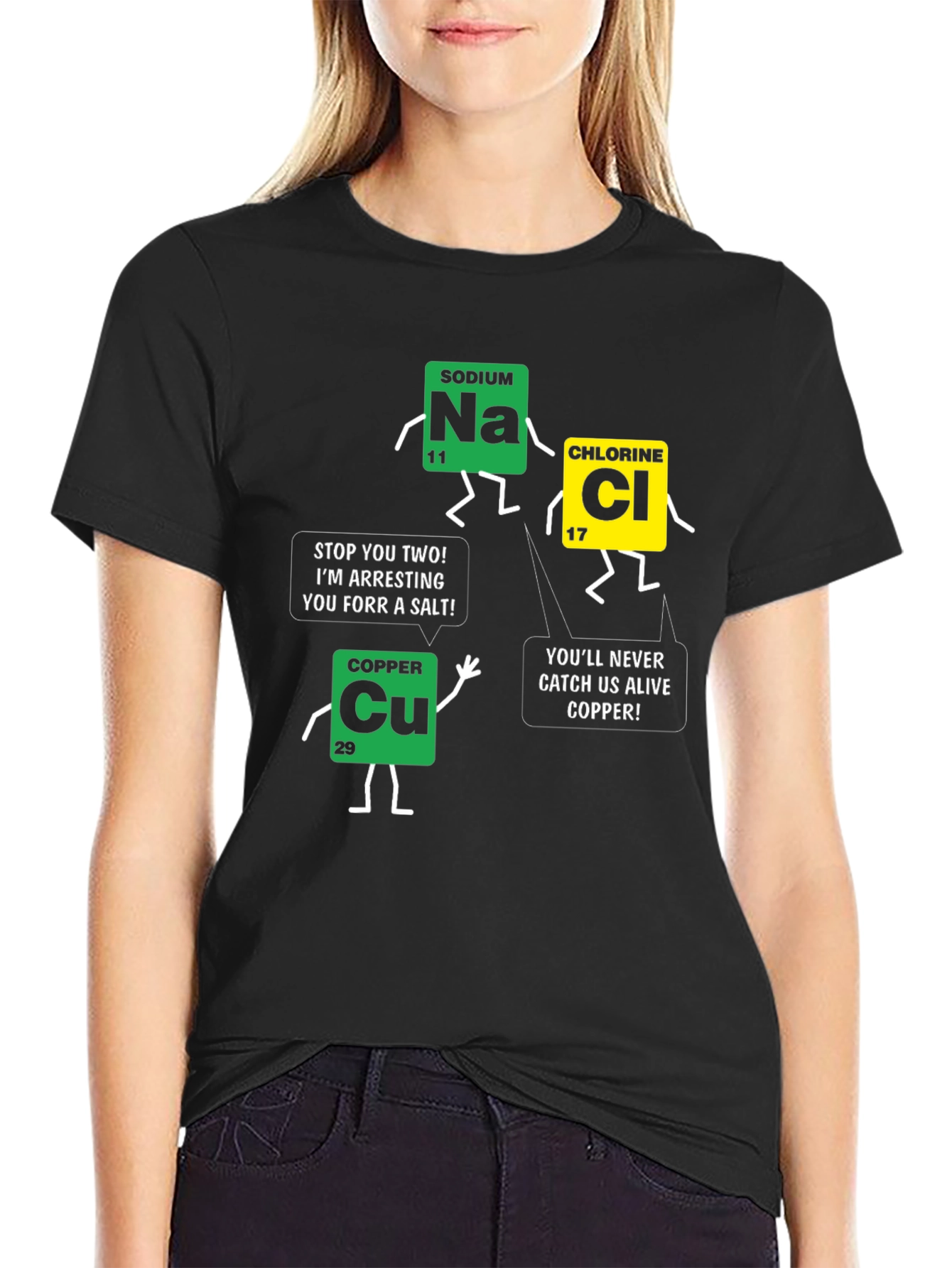 Black Funny Science Chemistry T-Shirt view 2
