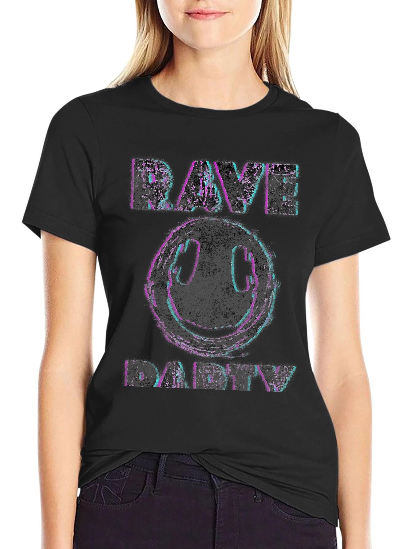 Black Rave Daddy Graphic T-Shirt - Black view 2