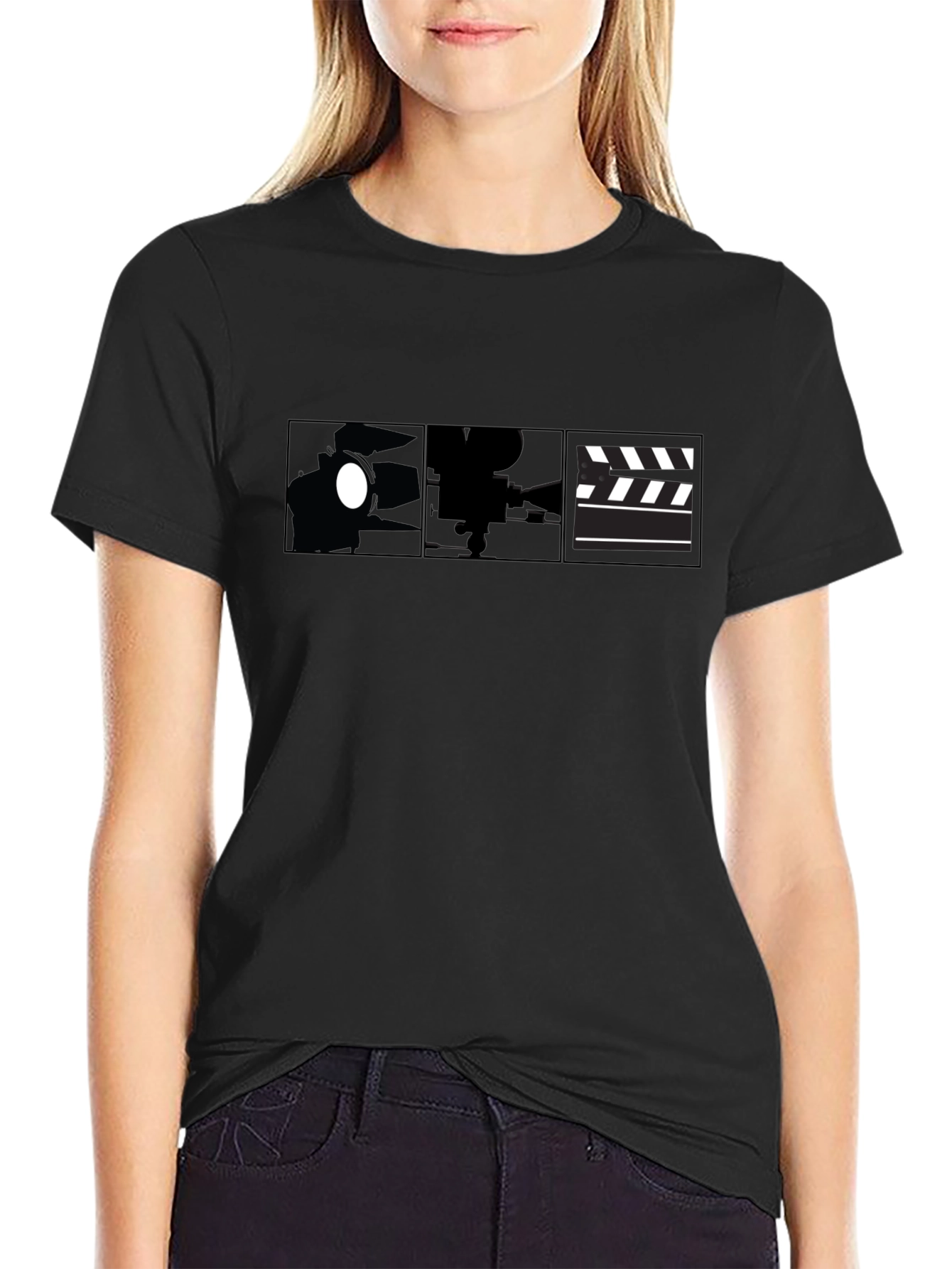 Black Movie Filmmaking Black Graphic T-Shirt view 2