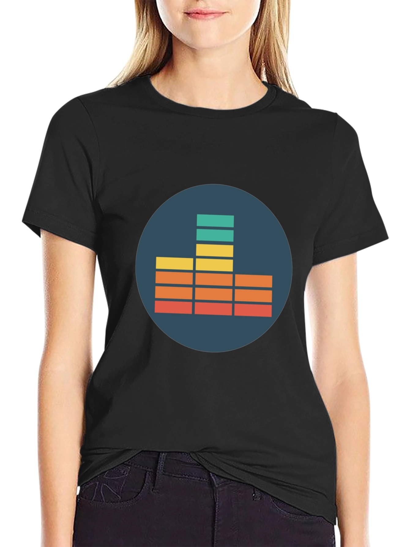 Black EQ Graphic Tee - Retro Music Lover view 2