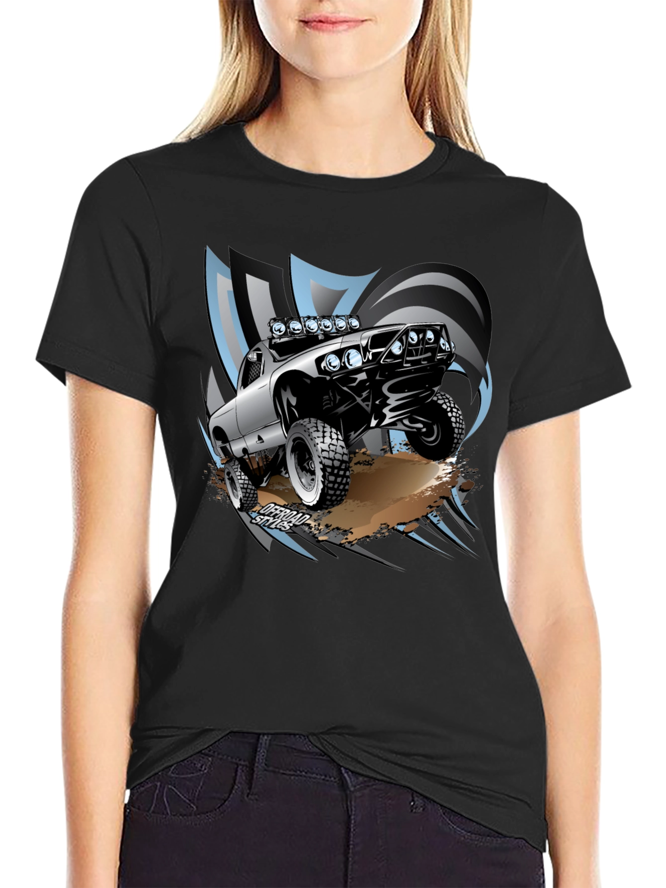 Black Off-Road Truck Graphic Tee - Black view 2