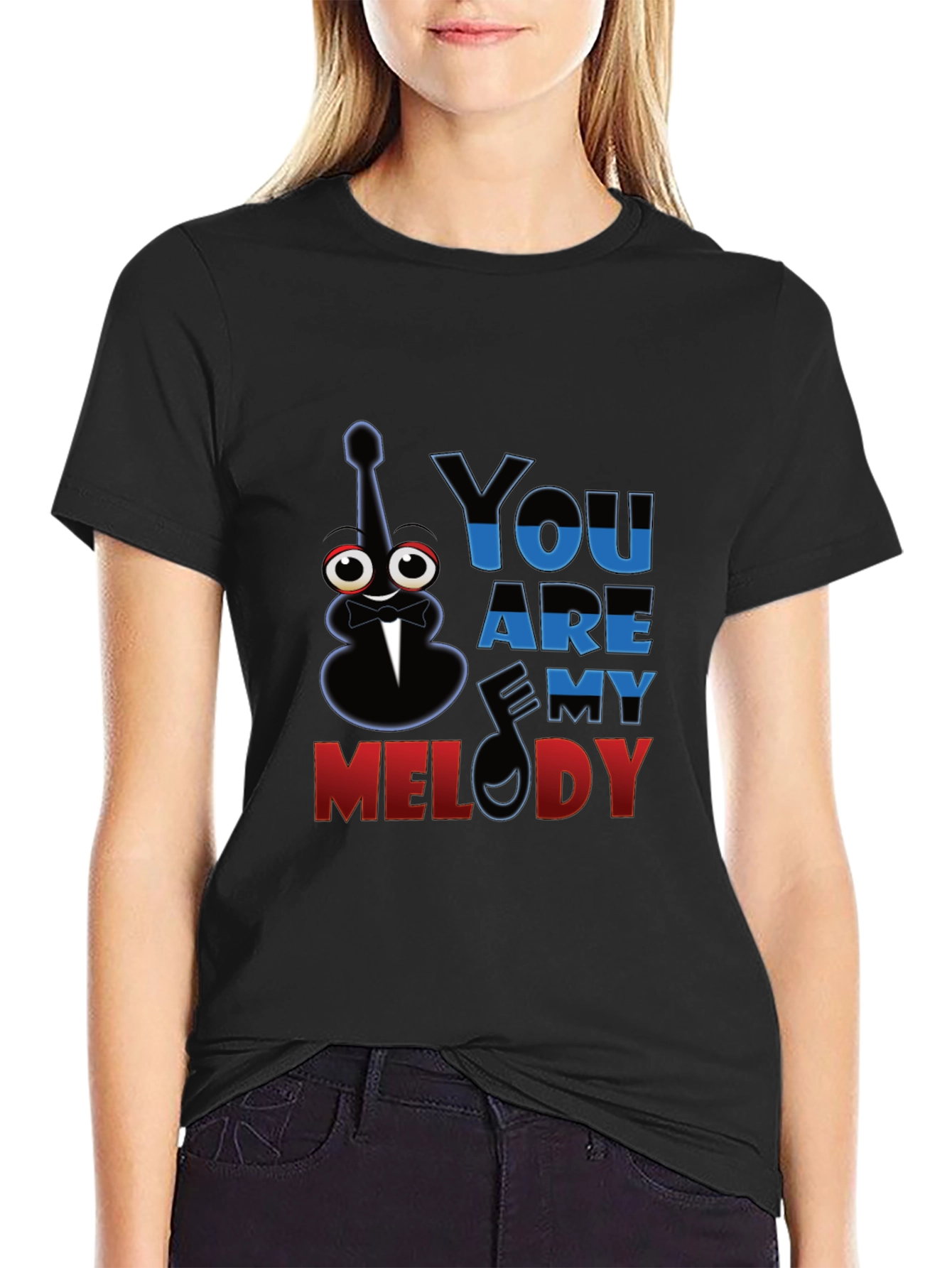Black You Are My Melody Graphic T-Shirt view 2