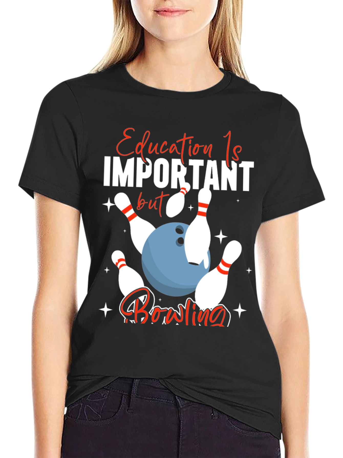 Black Education is Important Bowling T-Shirt view 2