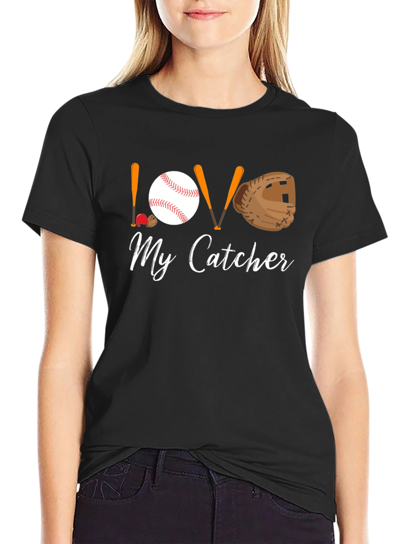 Love My Catcher Baseball Graphic Tee - 2