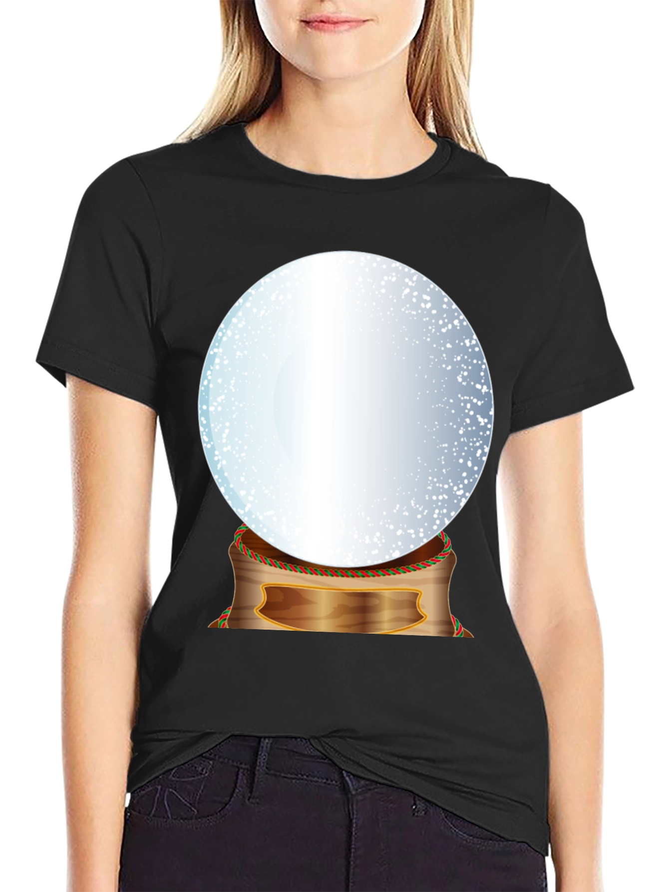 Black Snow Globe Graphic Tee - Holiday Fun! view 2