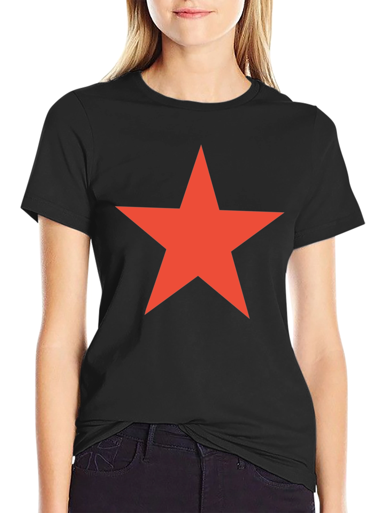 Black Red Star Graphic Tee - Classic Cool view 2