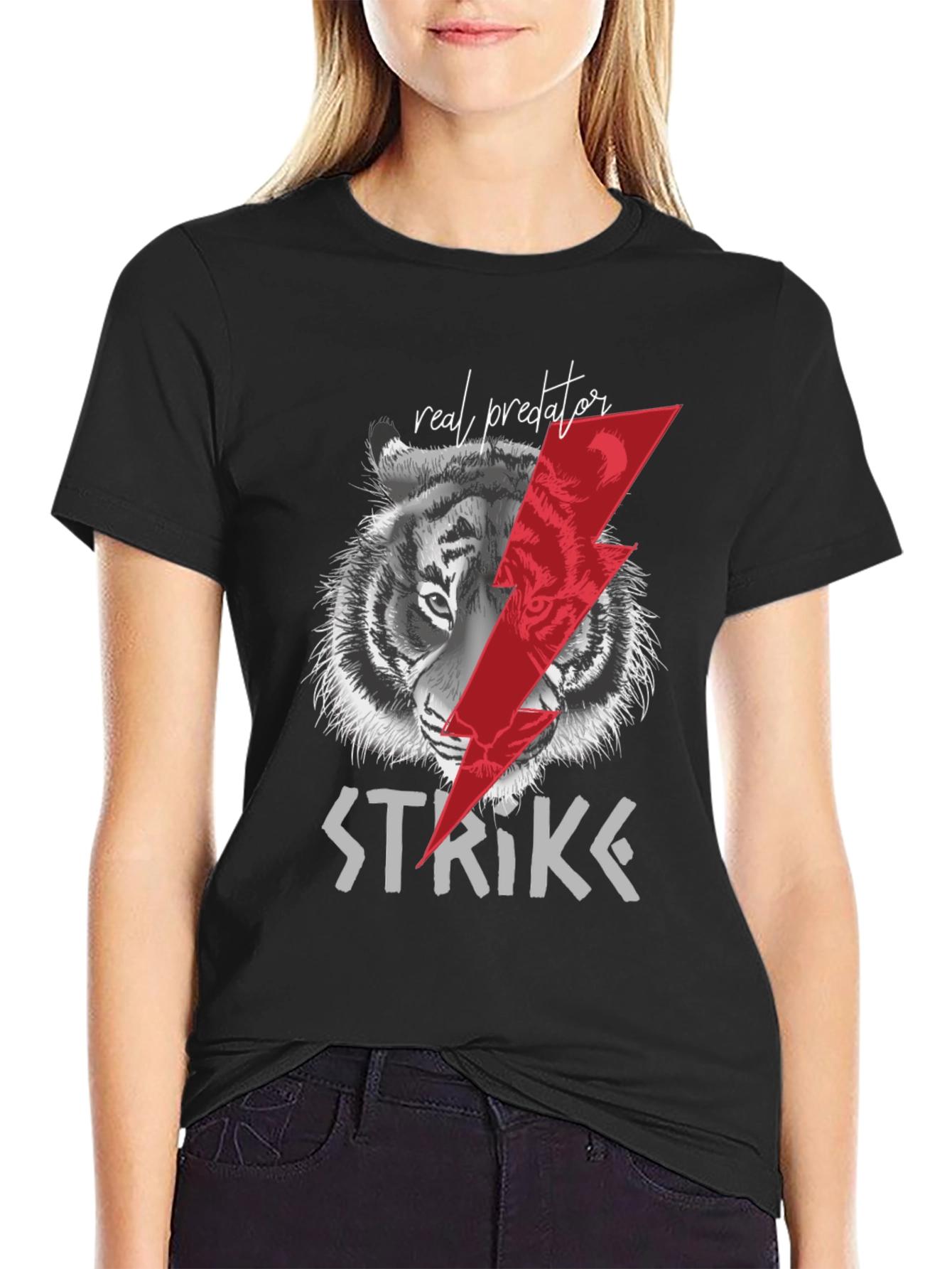 Black Strike Predator Graphic T-Shirt view 2