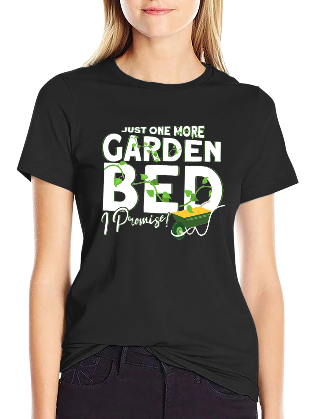 Black Just One More Garden Bed T-Shirt view 2