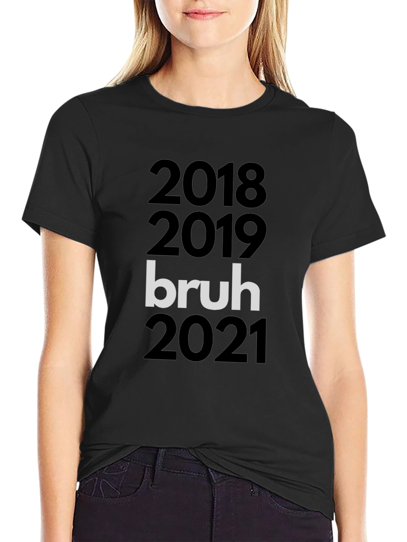 Black Bruh Funny Year T-Shirt view 2