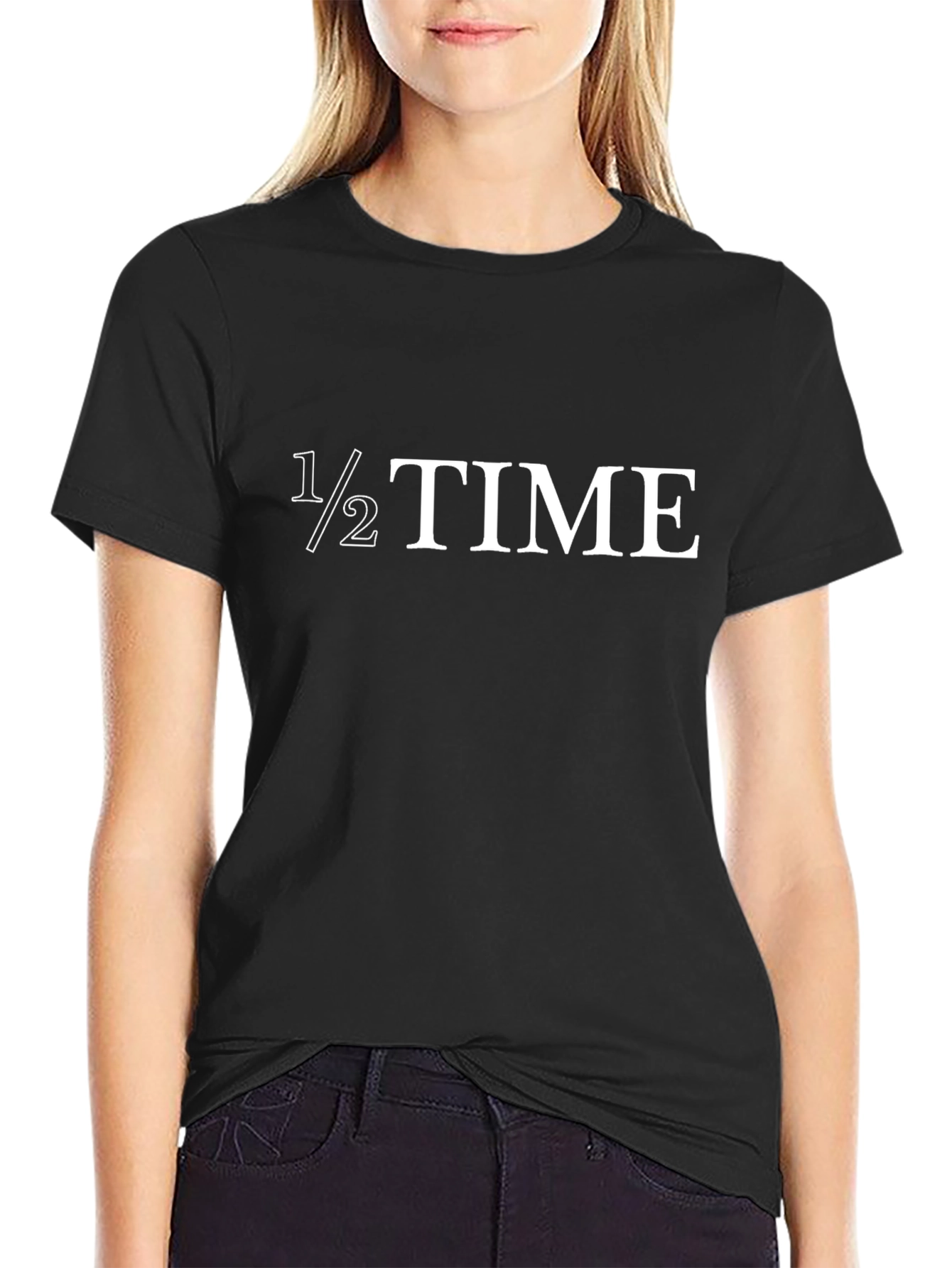 Black 1/2 Time Graphic T-Shirt - Half Time Fun! view 2
