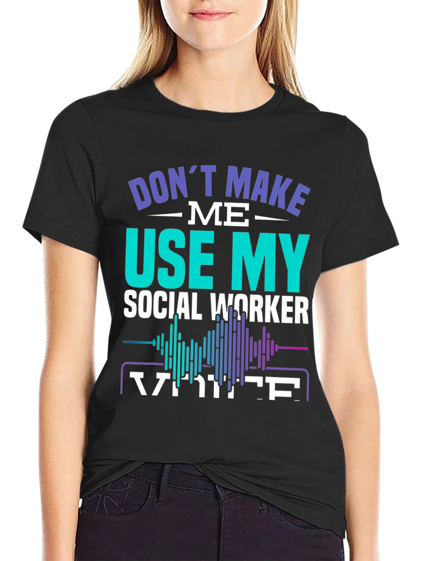 Black Social Worker Voice T-Shirt view 2