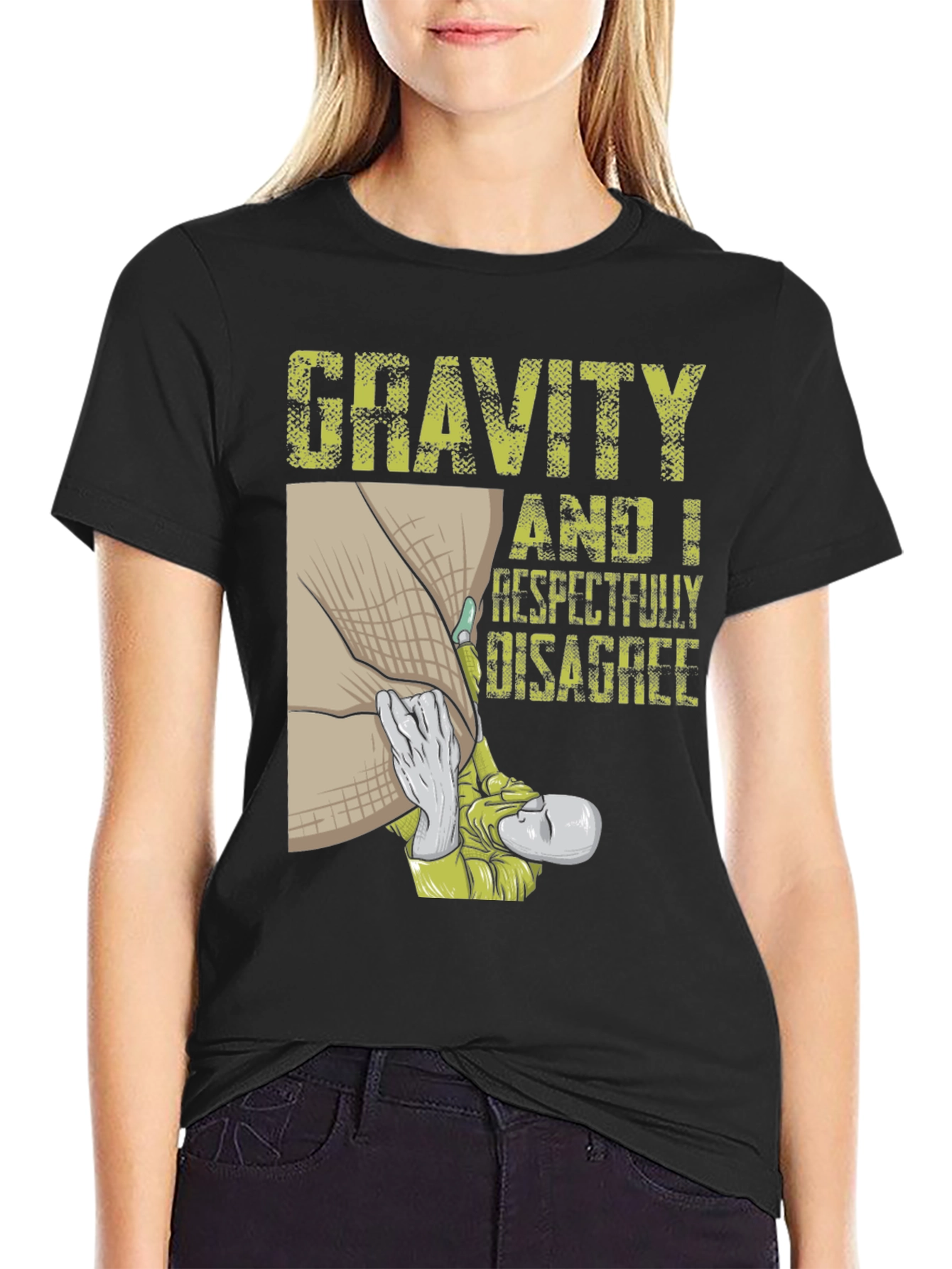 Black Gravity Disagree T-Shirt view 2