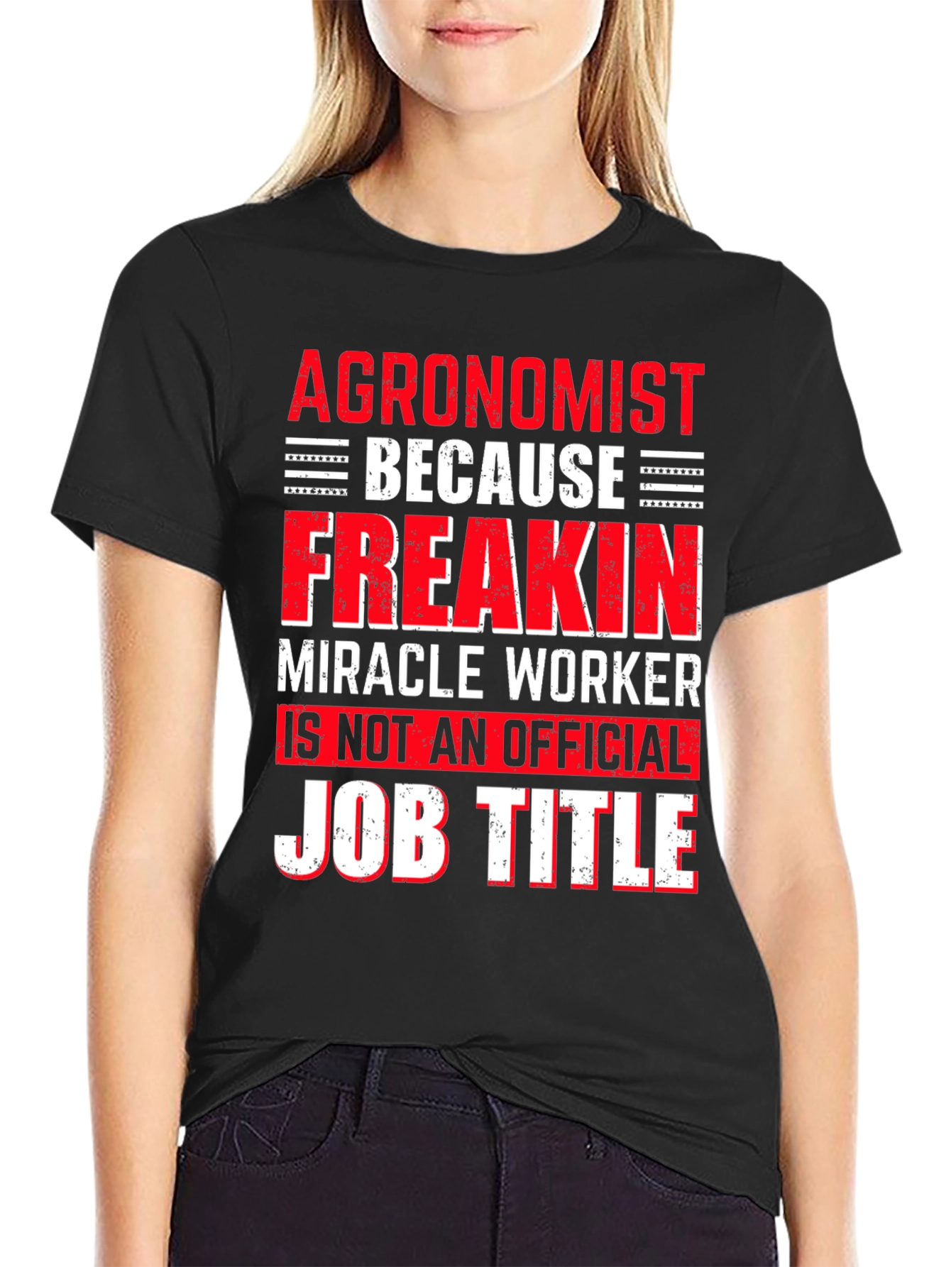 Black Agronomist T-Shirt Funny Job Title Graphic Tee view 2